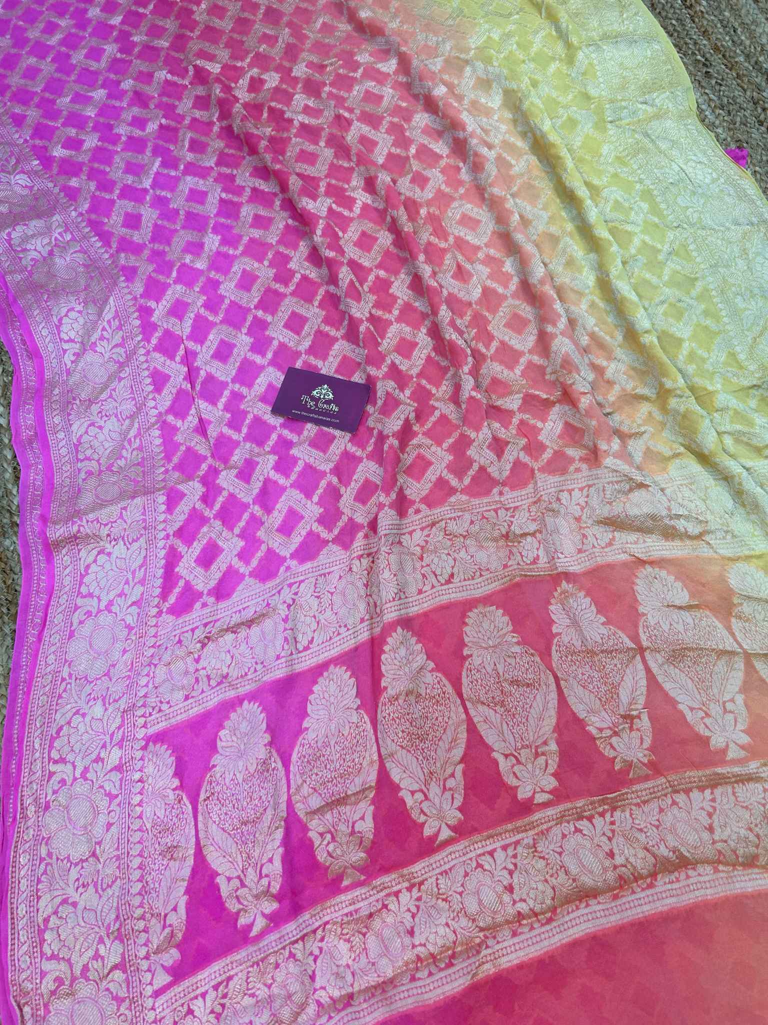 Pure Khaddi Chiffon Banarasi Saree