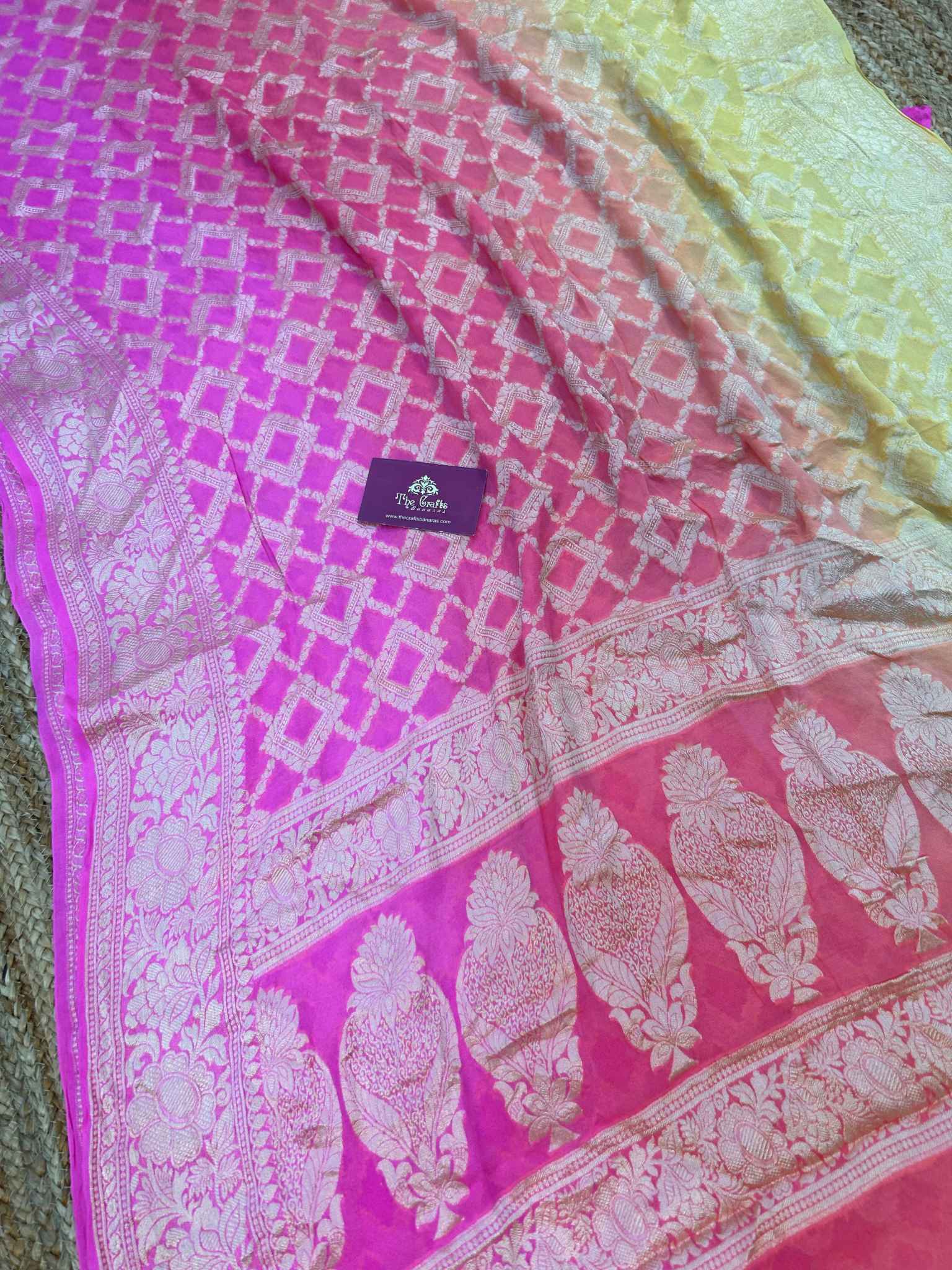 Pure Khaddi Chiffon Banarasi Saree