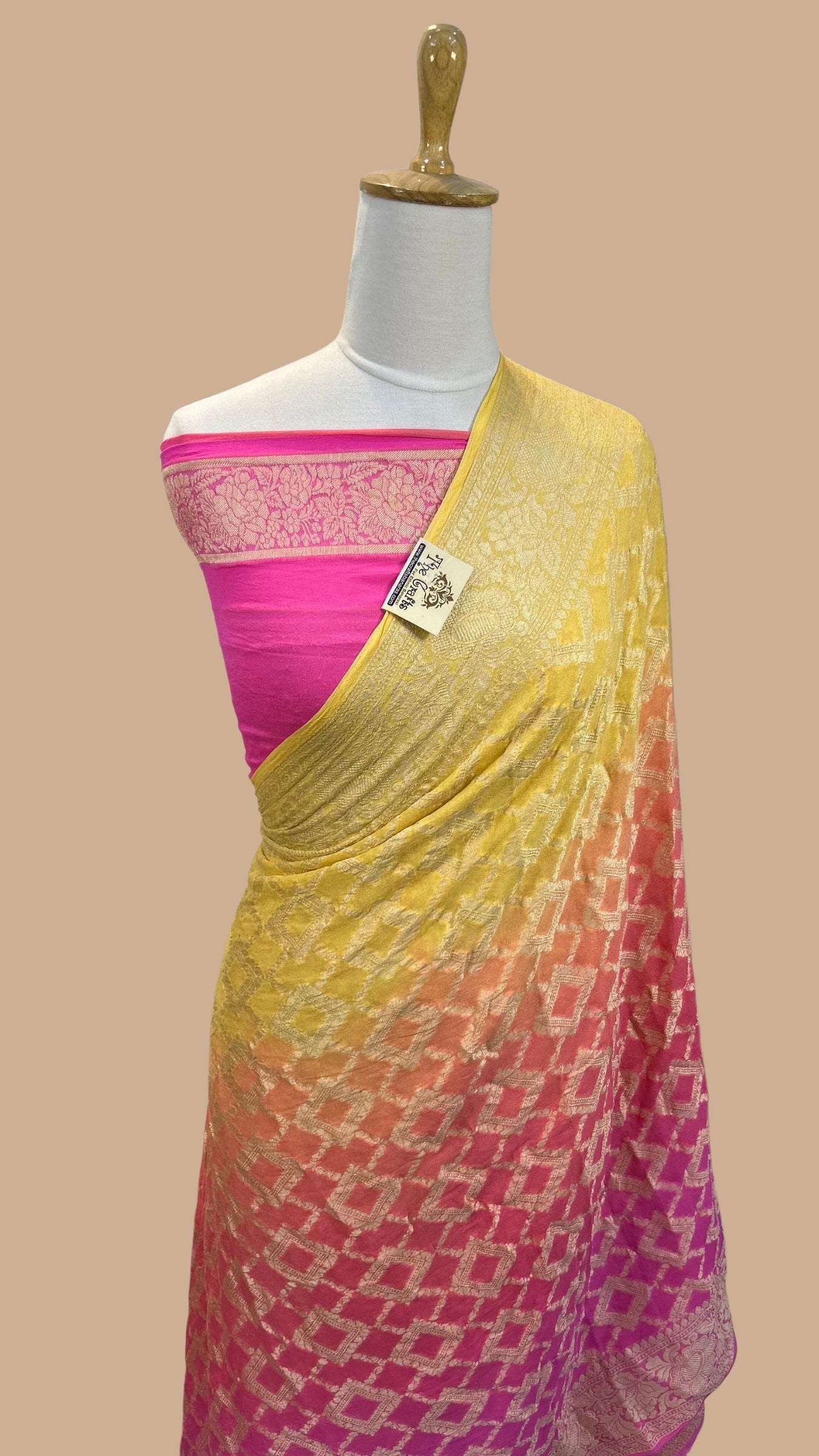 Pure Khaddi Chiffon Banarasi Saree