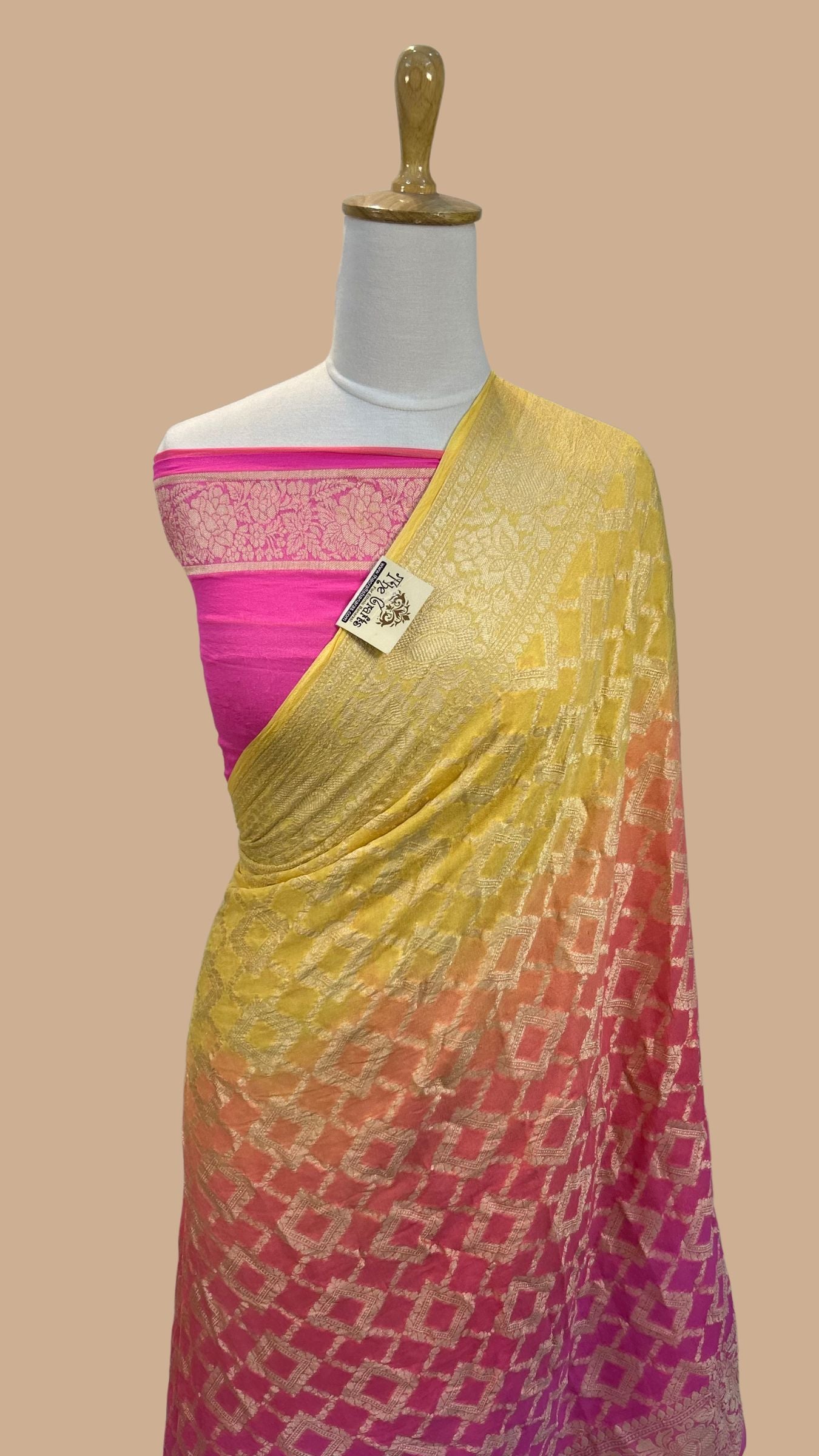 Pure Khaddi Chiffon Banarasi Saree