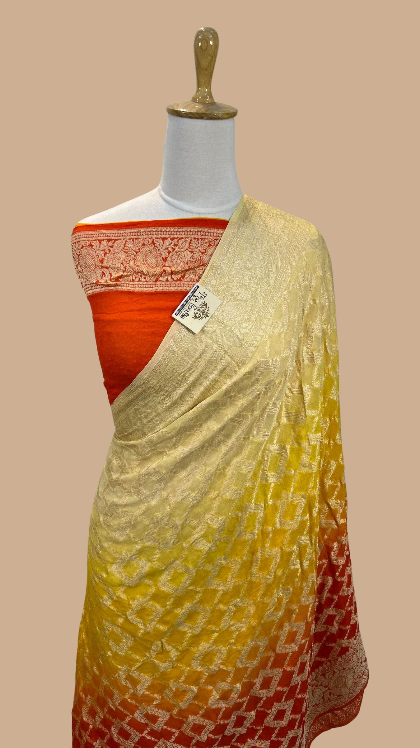 Pure Khaddi Chiffon Banarasi Saree