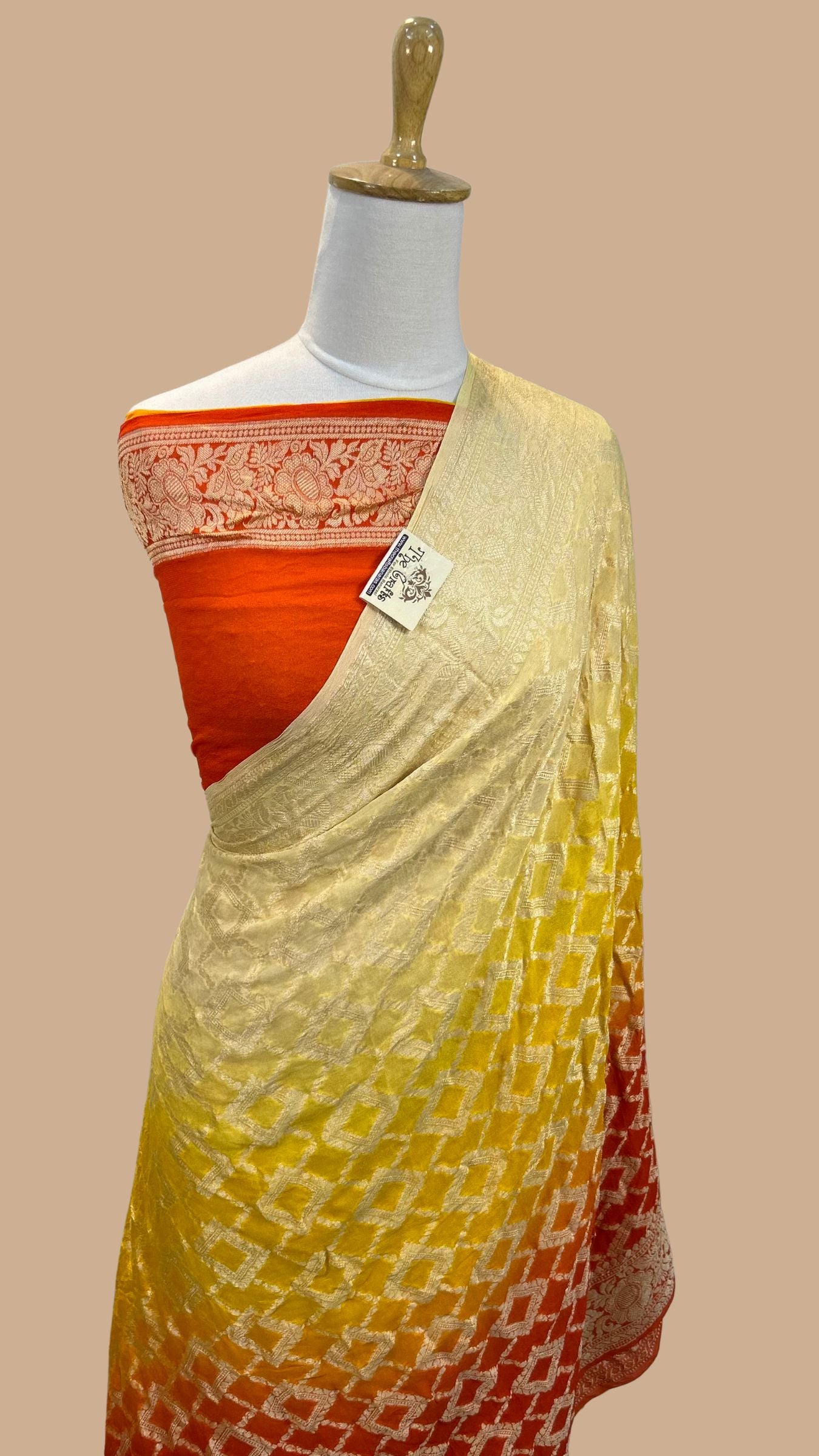 Pure Khaddi Chiffon Banarasi Saree