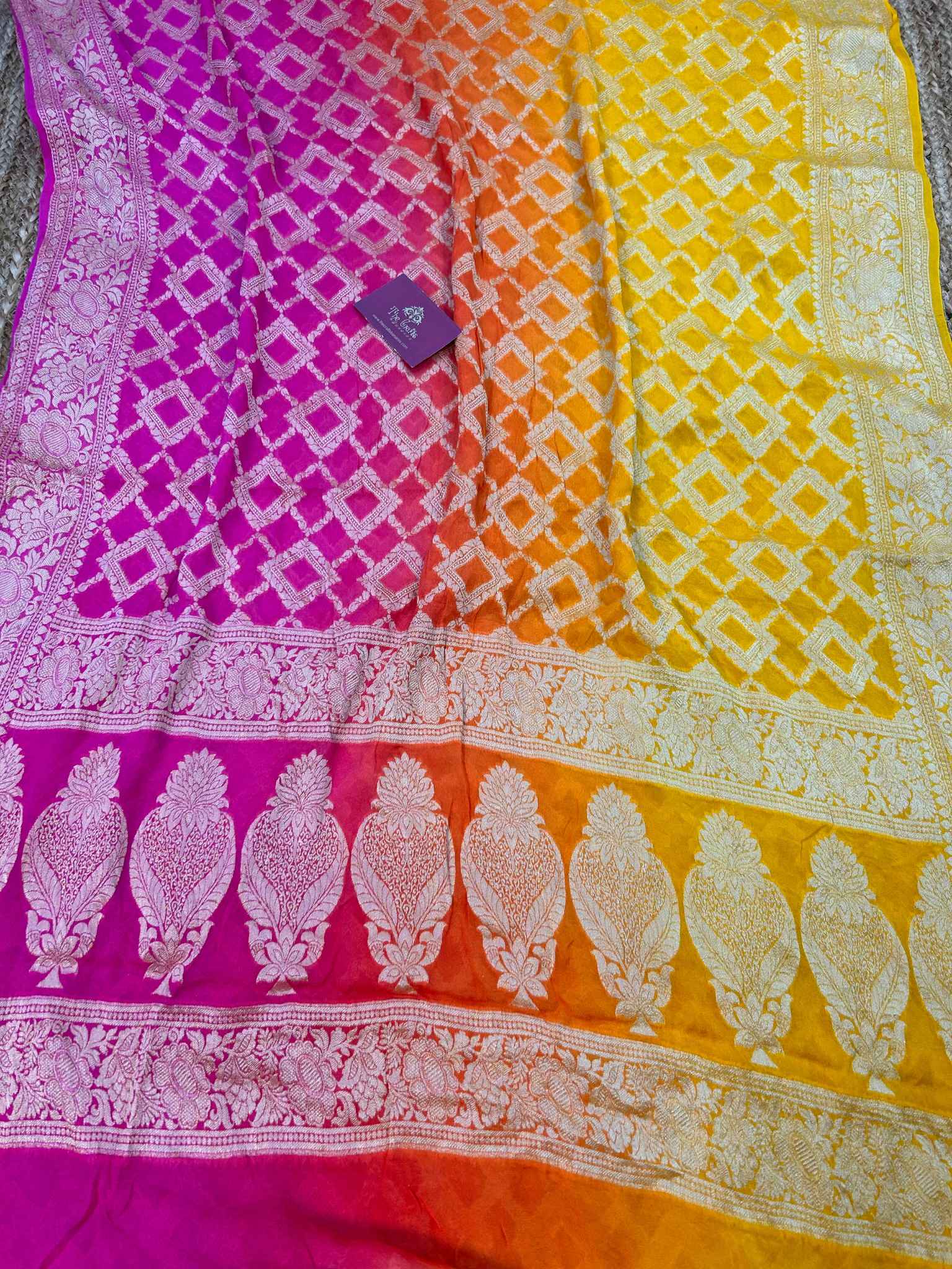 Pure Khaddi Chiffon Banarasi Saree