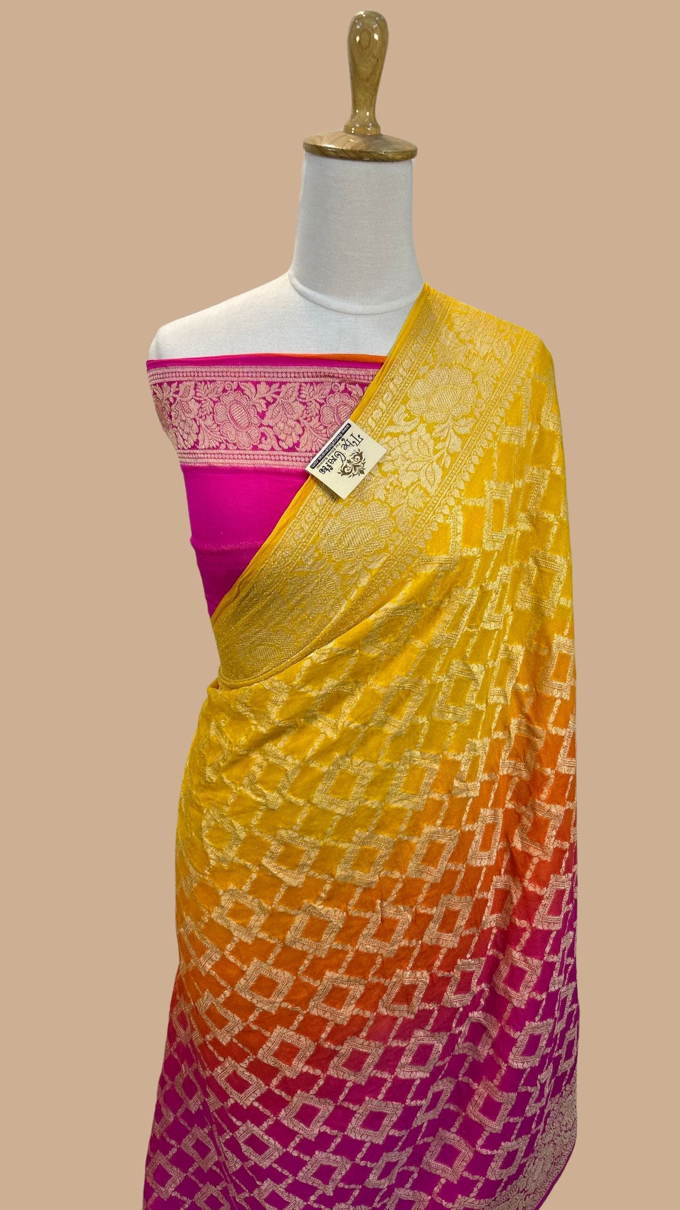 Pure Khaddi Chiffon Banarasi Saree