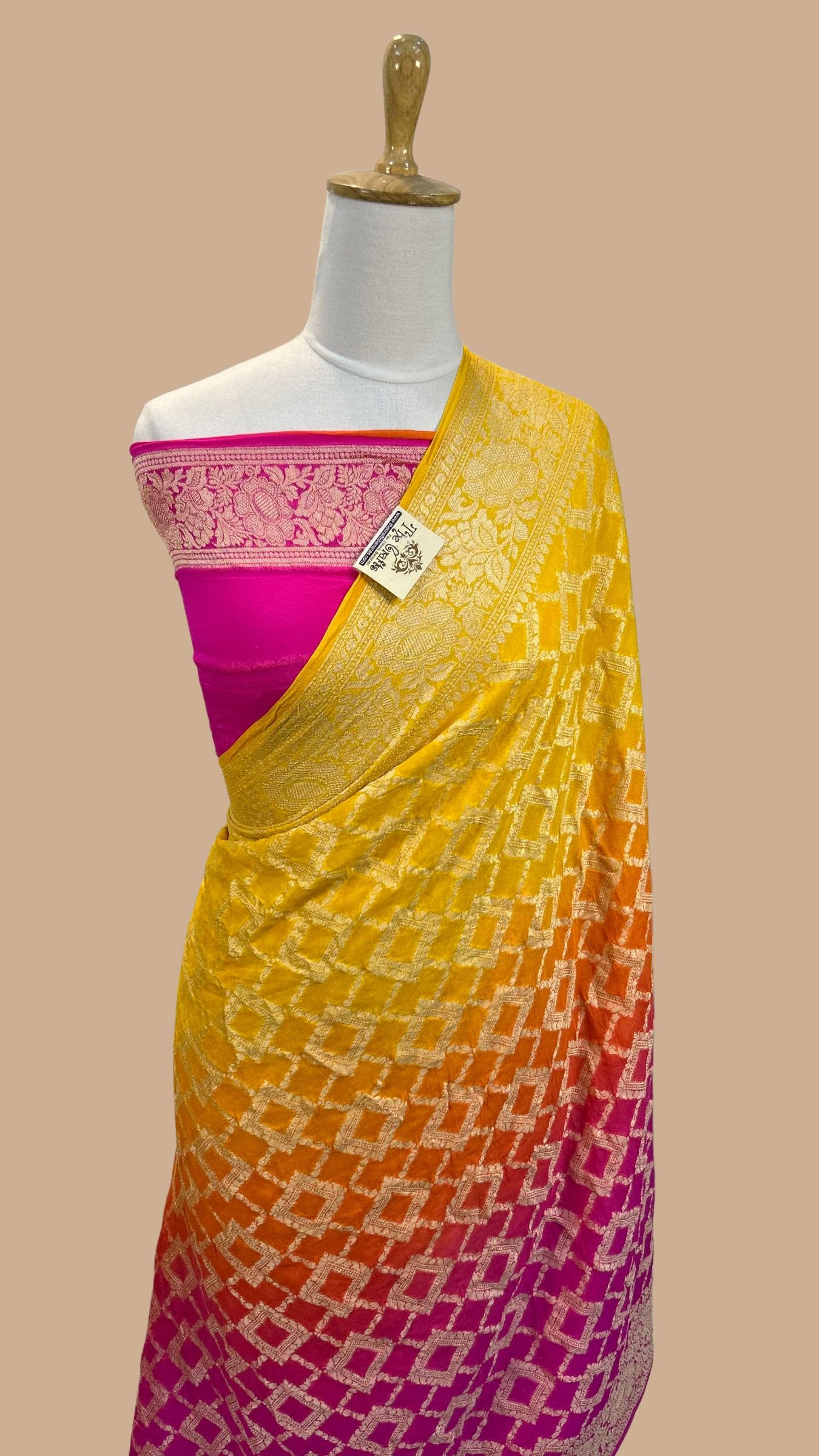 Pure Khaddi Chiffon Banarasi Saree