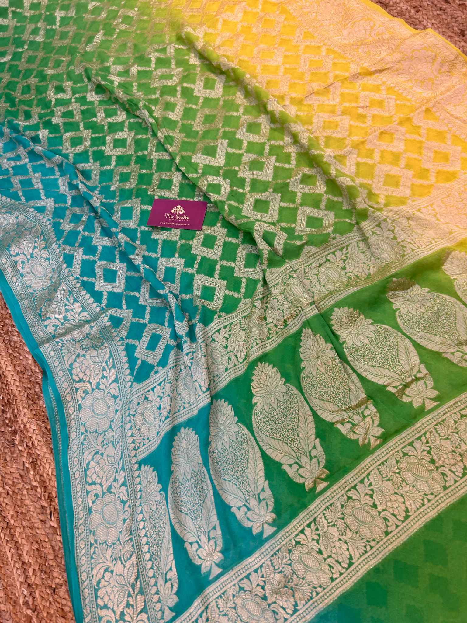 Pure Khaddi Chiffon Banarasi Saree