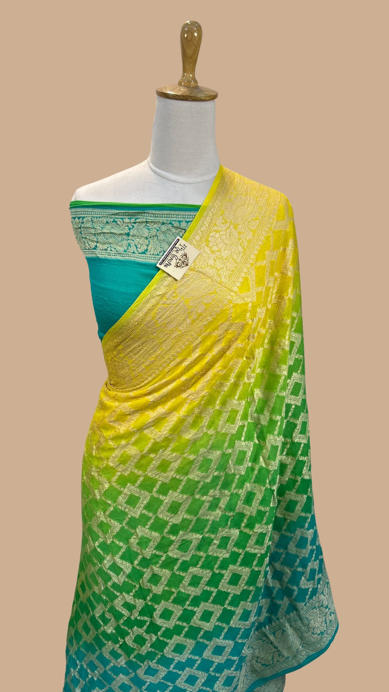 Pure Khaddi Chiffon Banarasi Saree