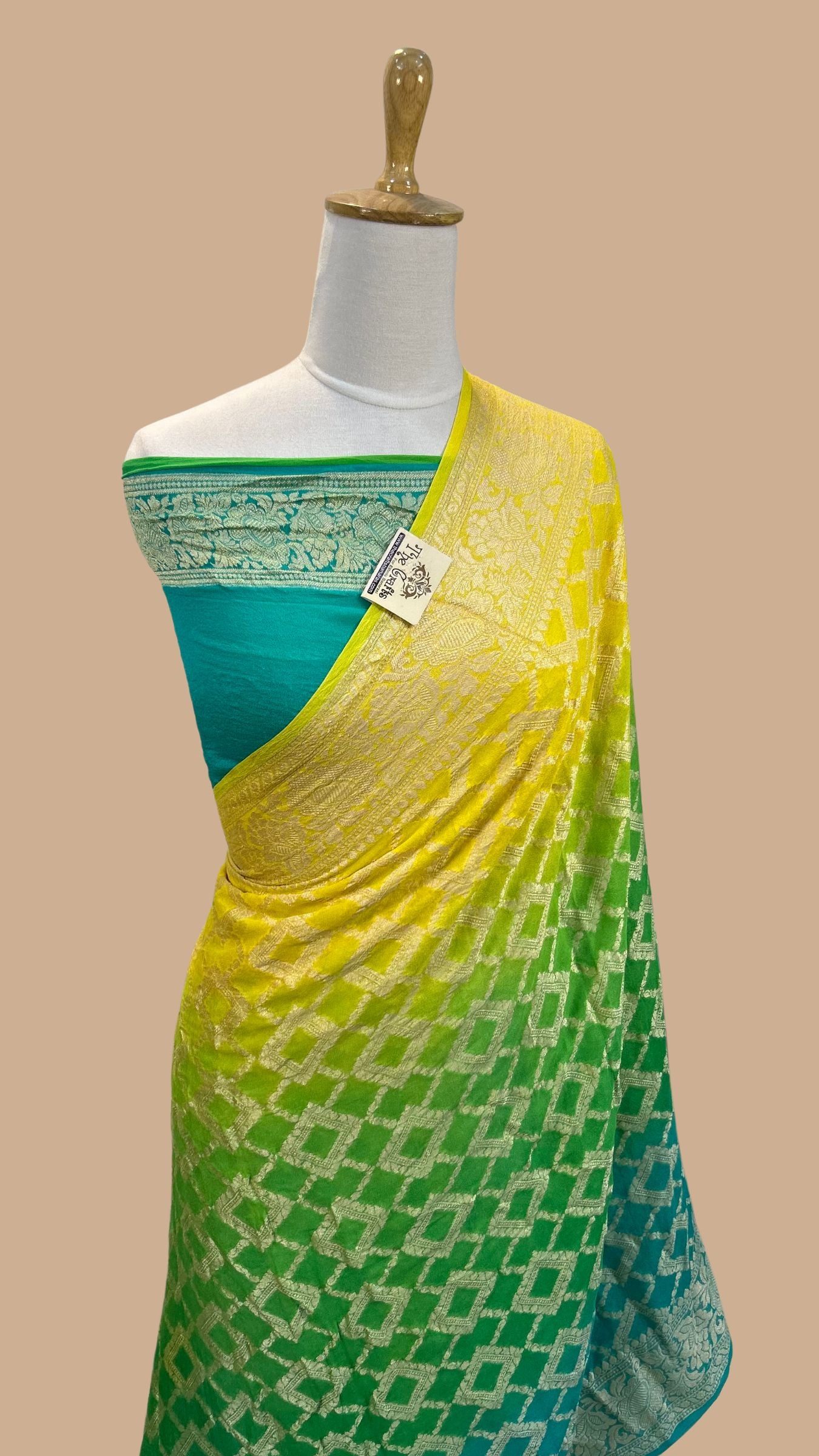 Pure Khaddi Chiffon Banarasi Saree