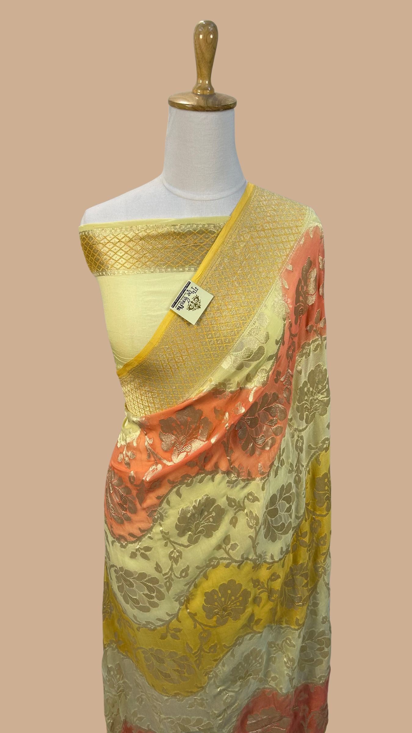 Khaddi Georgette Handloom Banarasi Saree