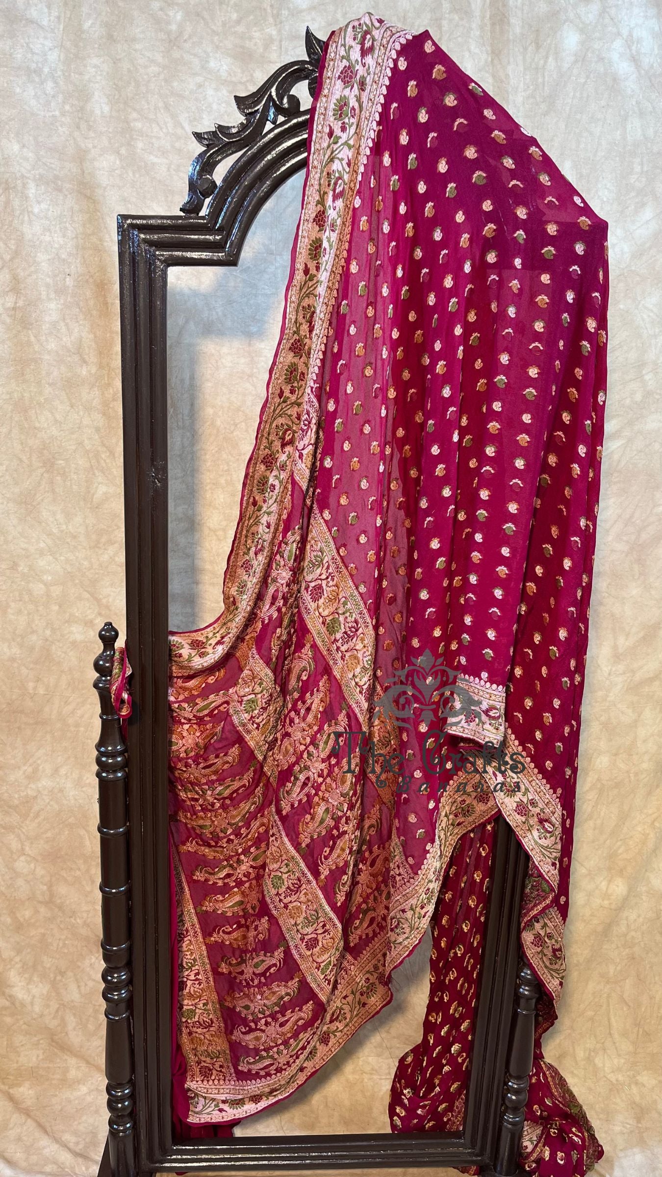 Pure Khaddi Chiffon Banarasi Saree