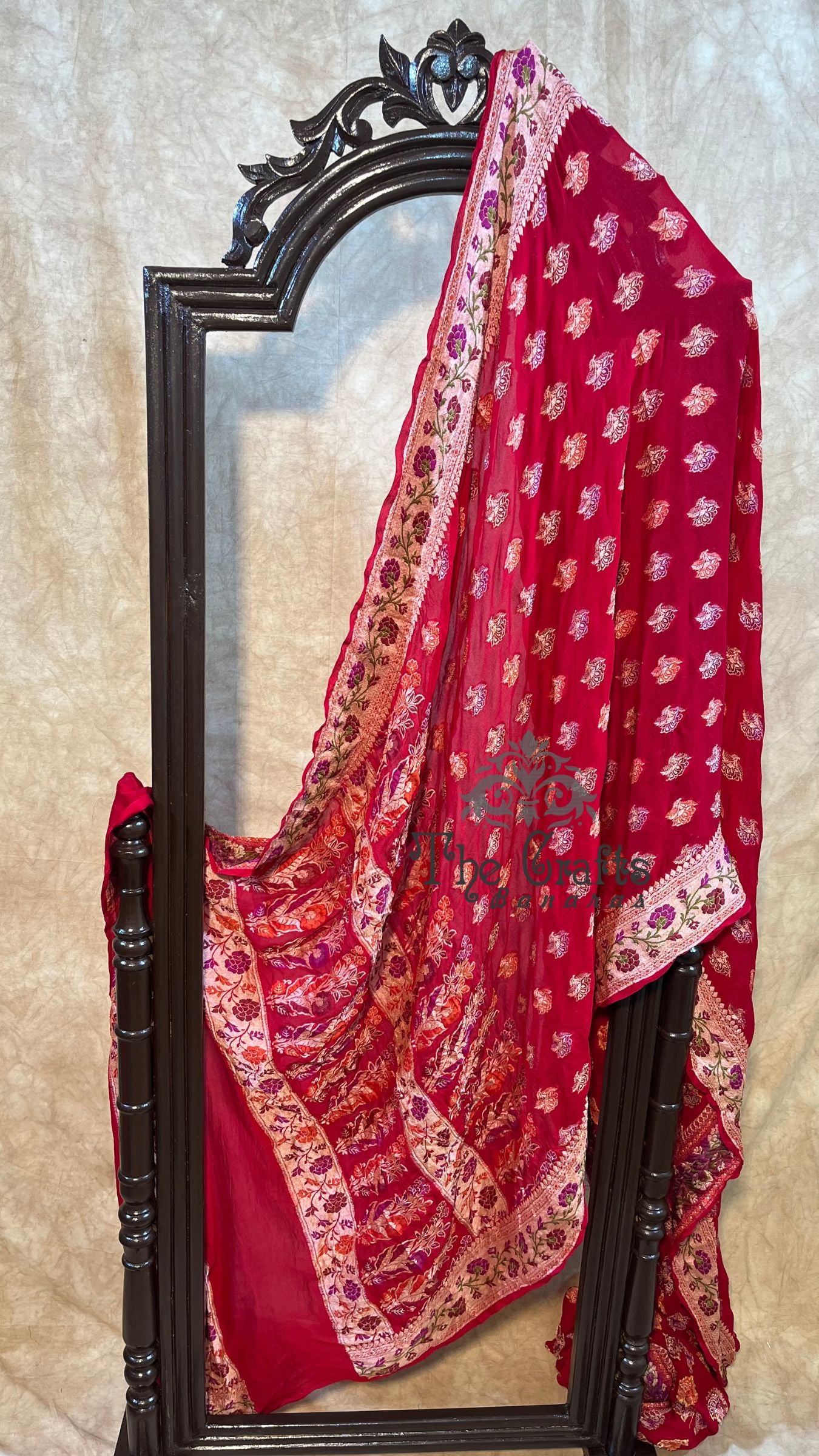 Pure Khaddi Chiffon Banarasi Saree