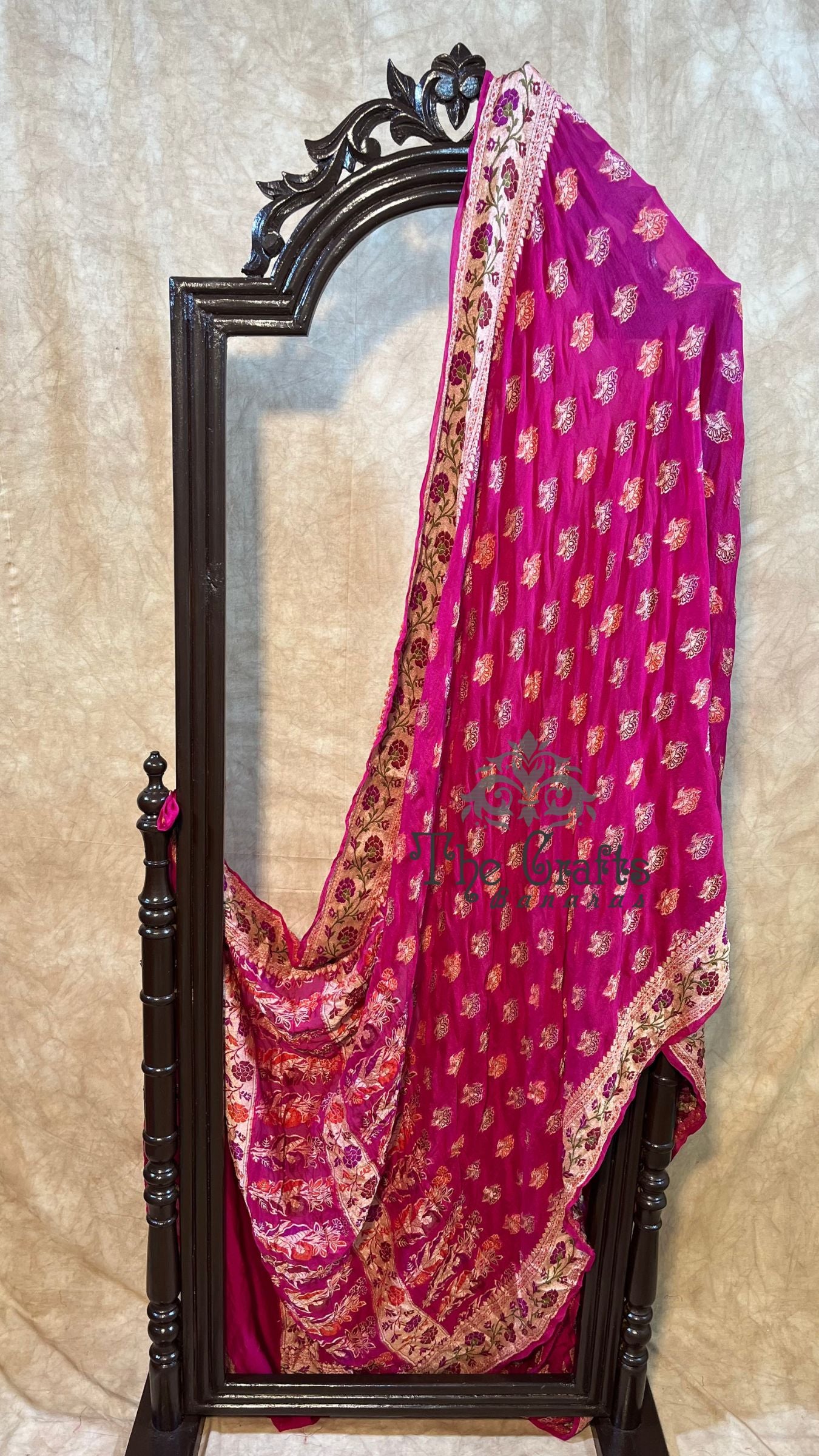 Pure Khaddi Chiffon Banarasi Saree