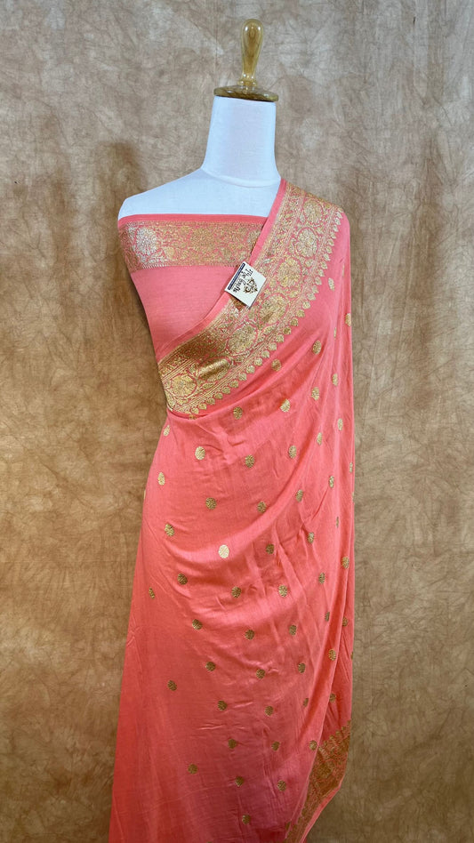 Pure Munga Silk Handloom Banarasi Saree