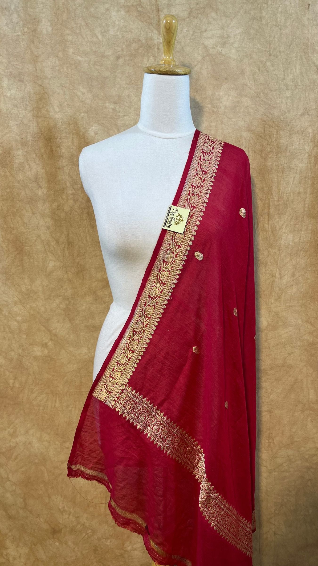 Pure Moonga Silk Banarasi Handloom Dupatta