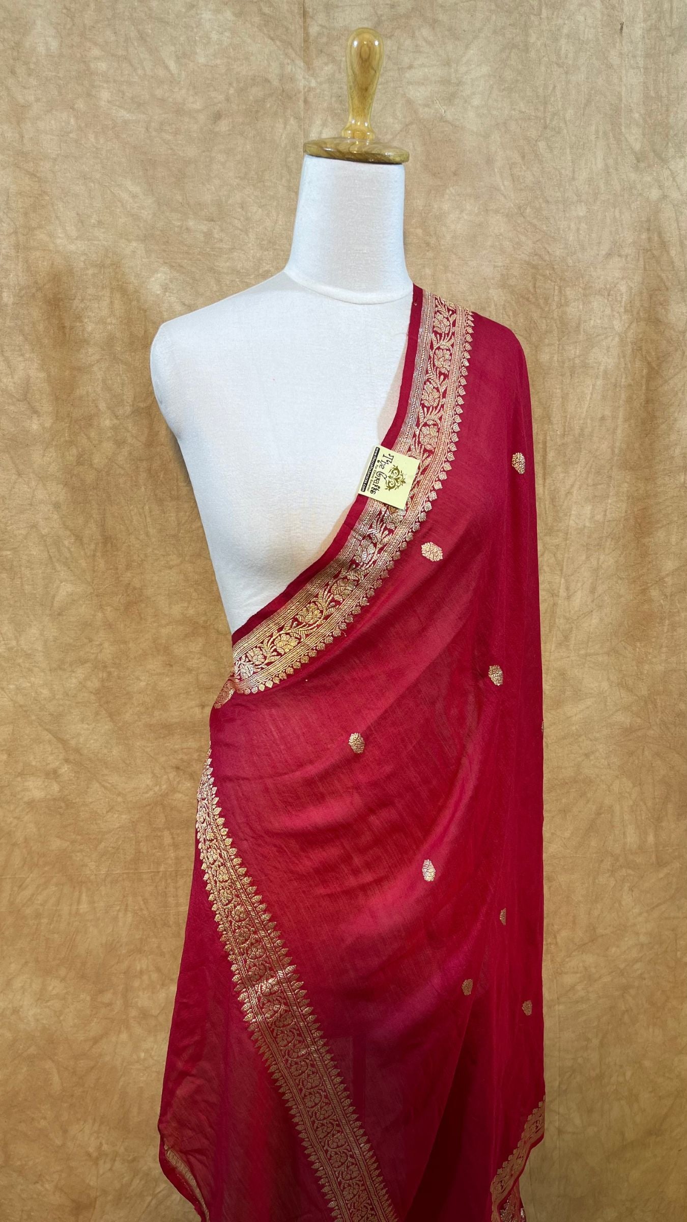 Pure Moonga Silk Banarasi Handloom Dupatta