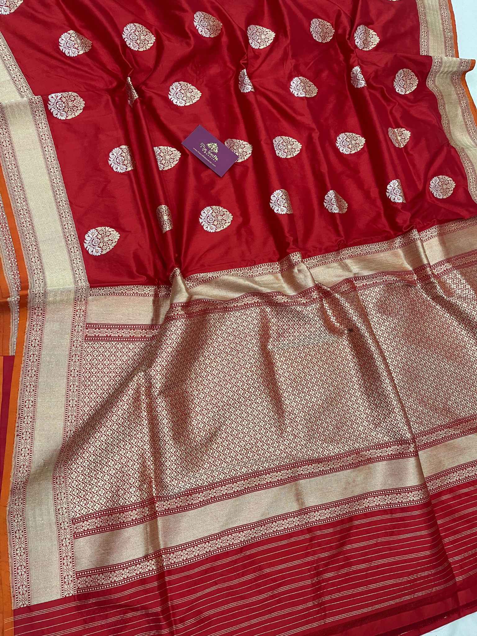 Pure Katan Silk Handloom Banarasi Saree - Kadhua sona rupa work