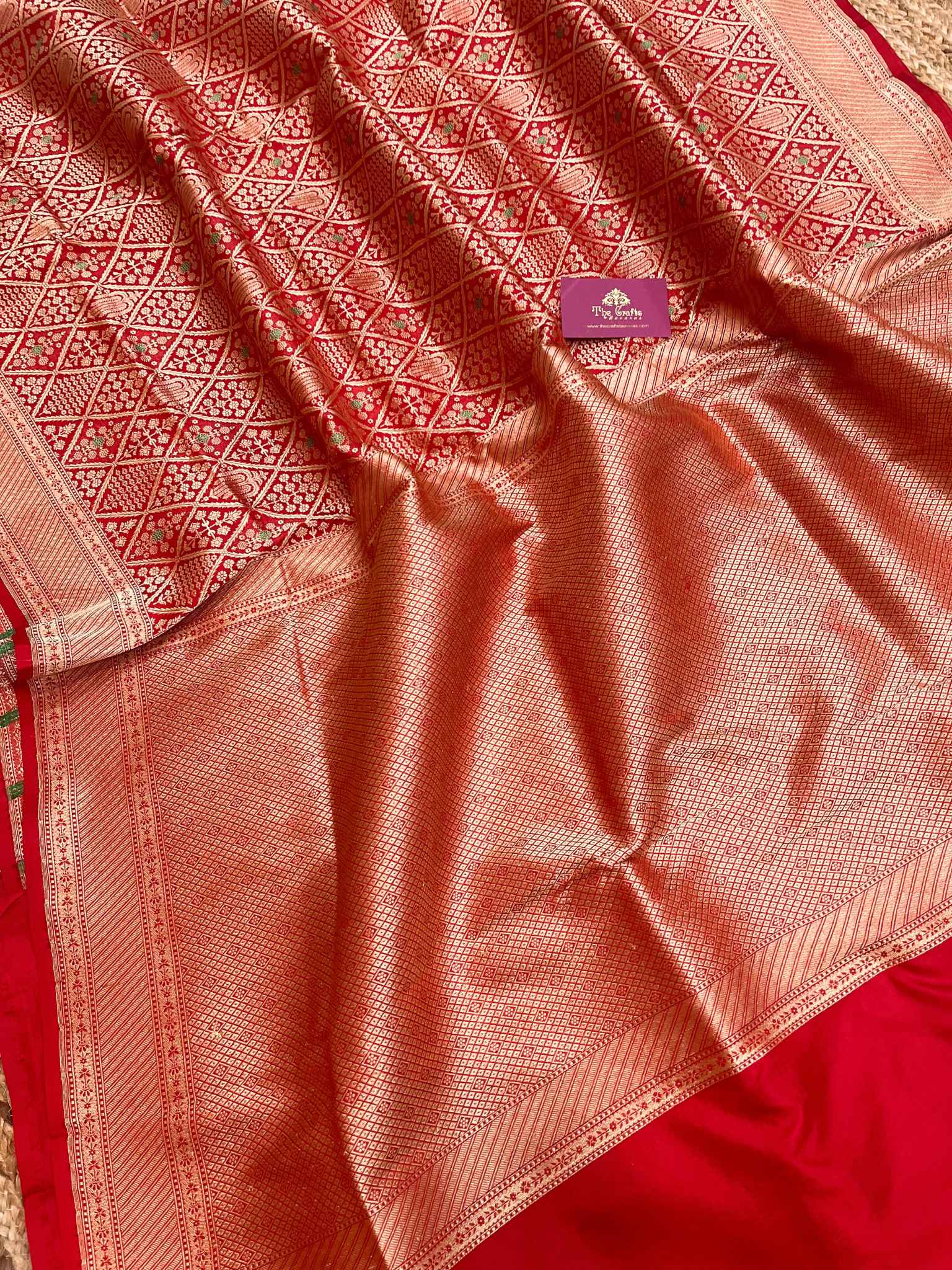 Pure Katan Silk Handloom Banarasi Saree - Tanchui Brocade Meena