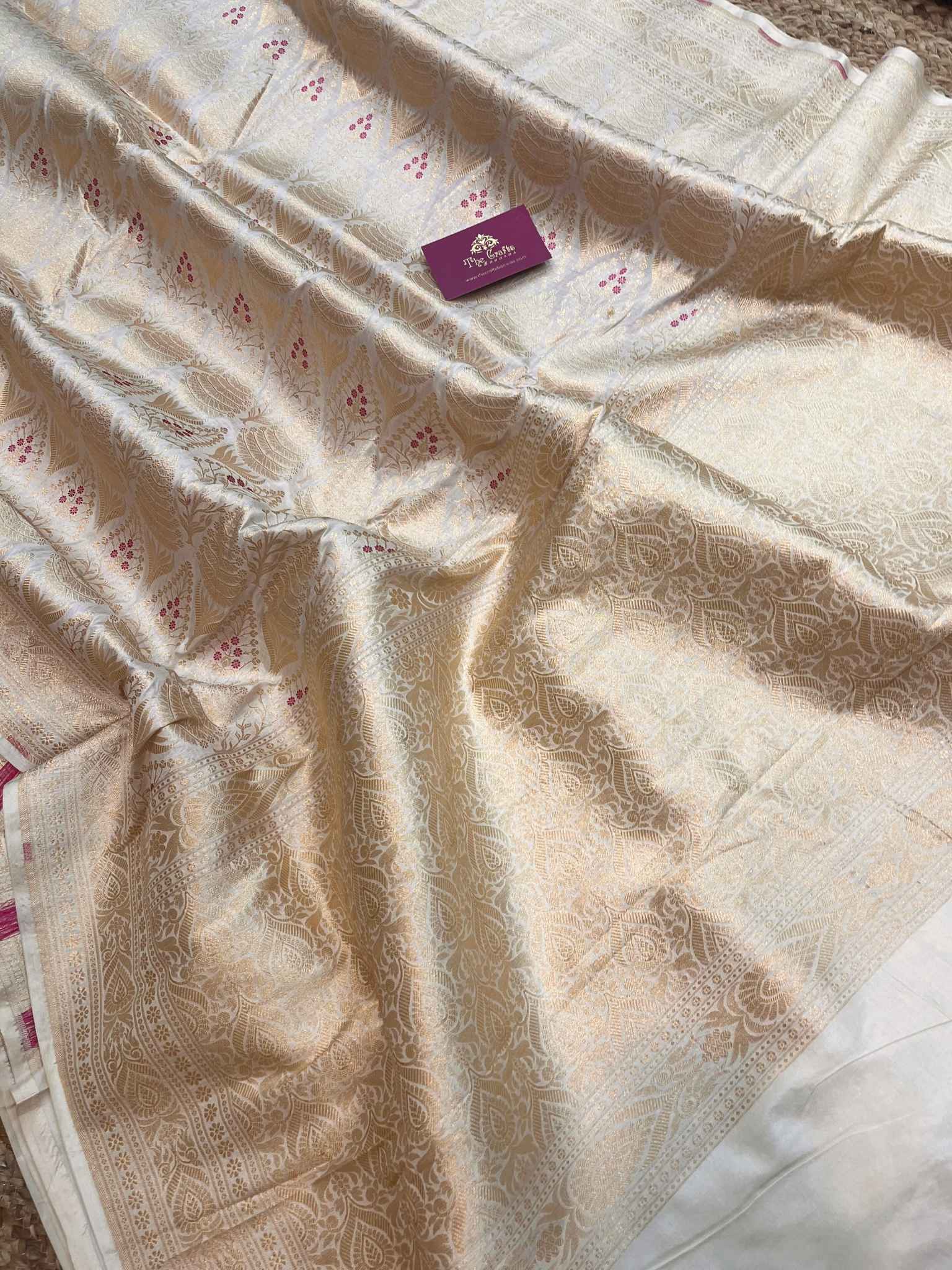 Pure Katan Silk Handloom Banarasi Saree - Tanchui Brocade Meena