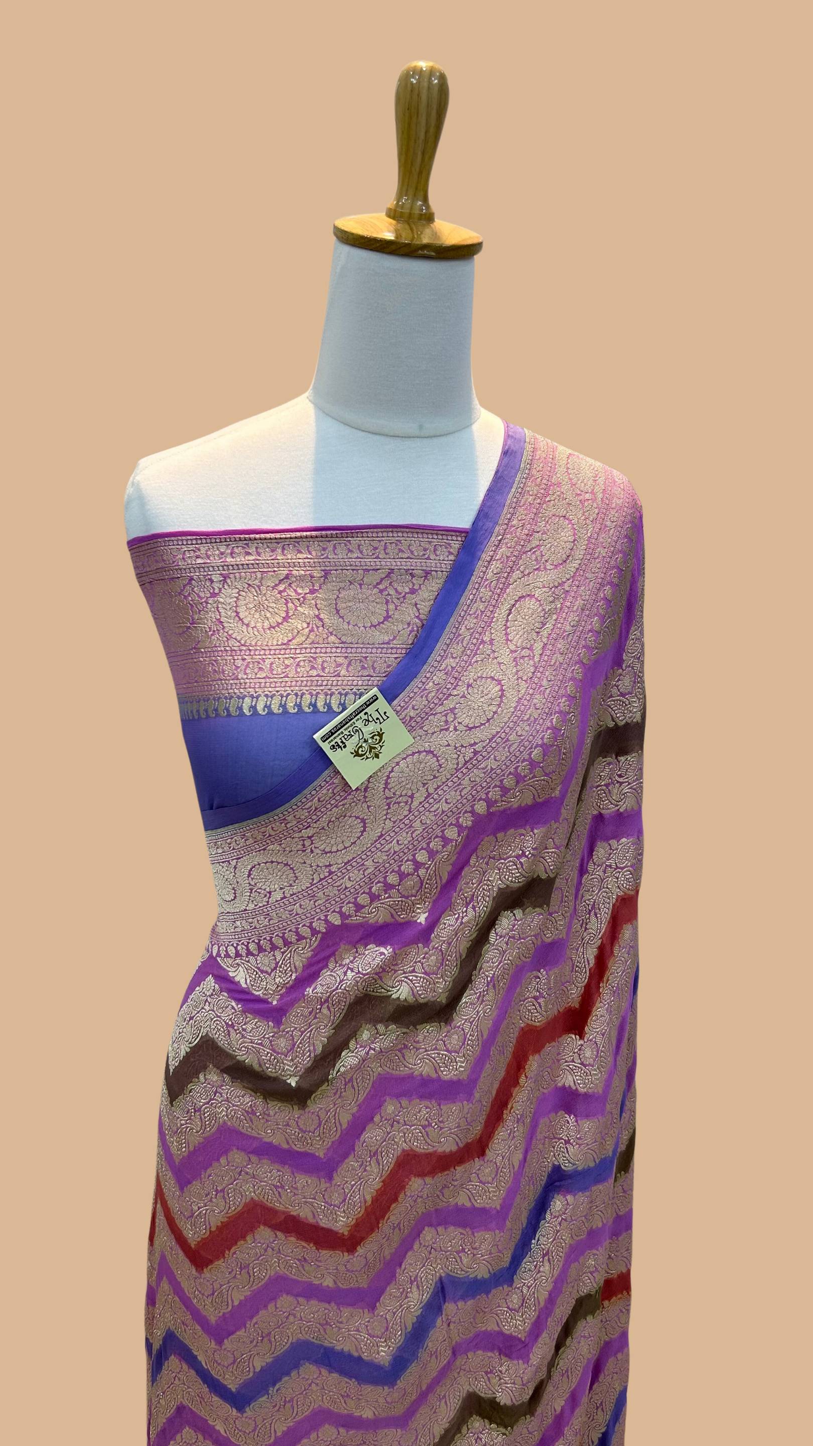 Khaddi Georgette Handloom Banarasi Saree