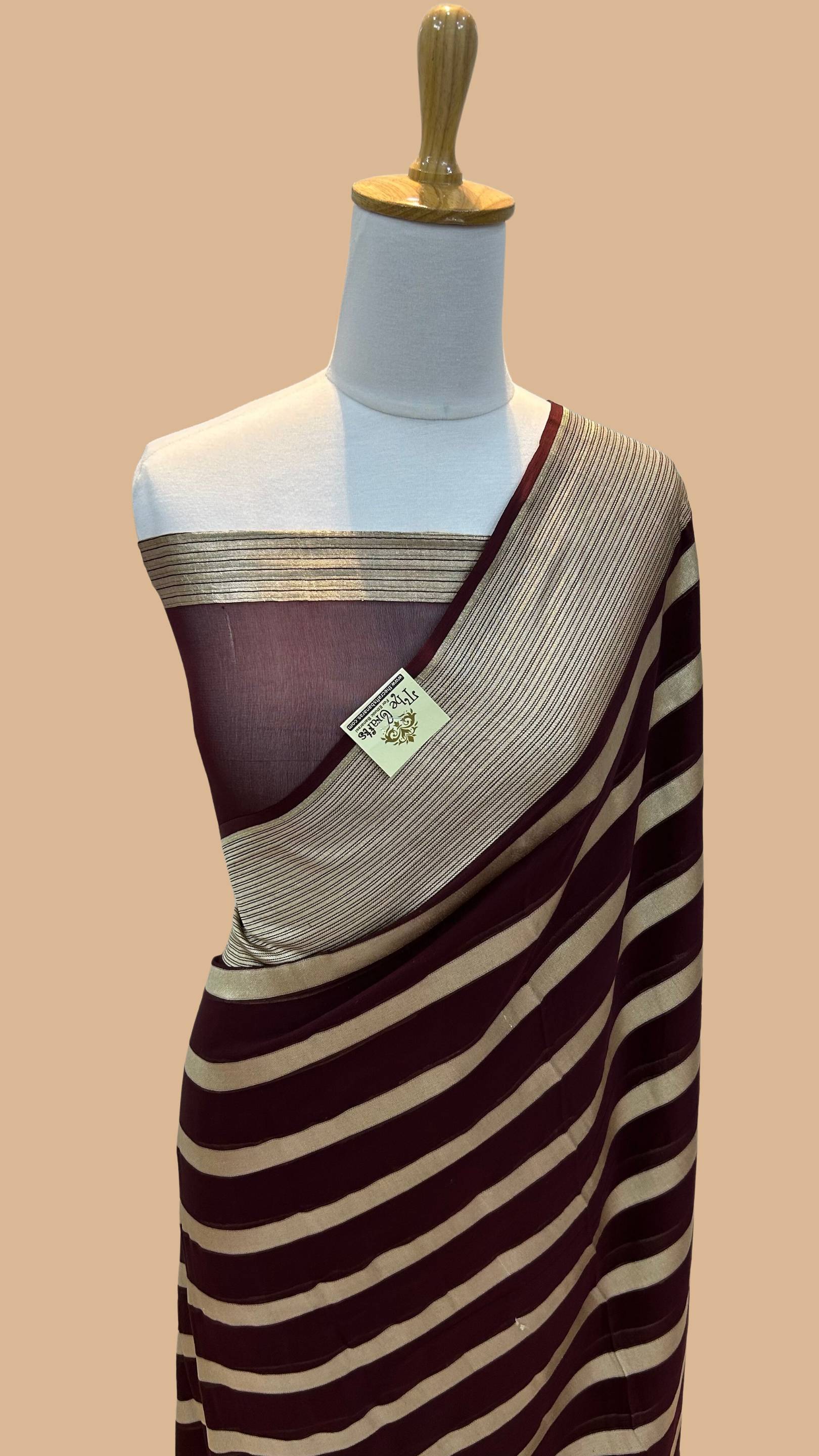 Khaddi Georgette Handloom Banarasi Saree