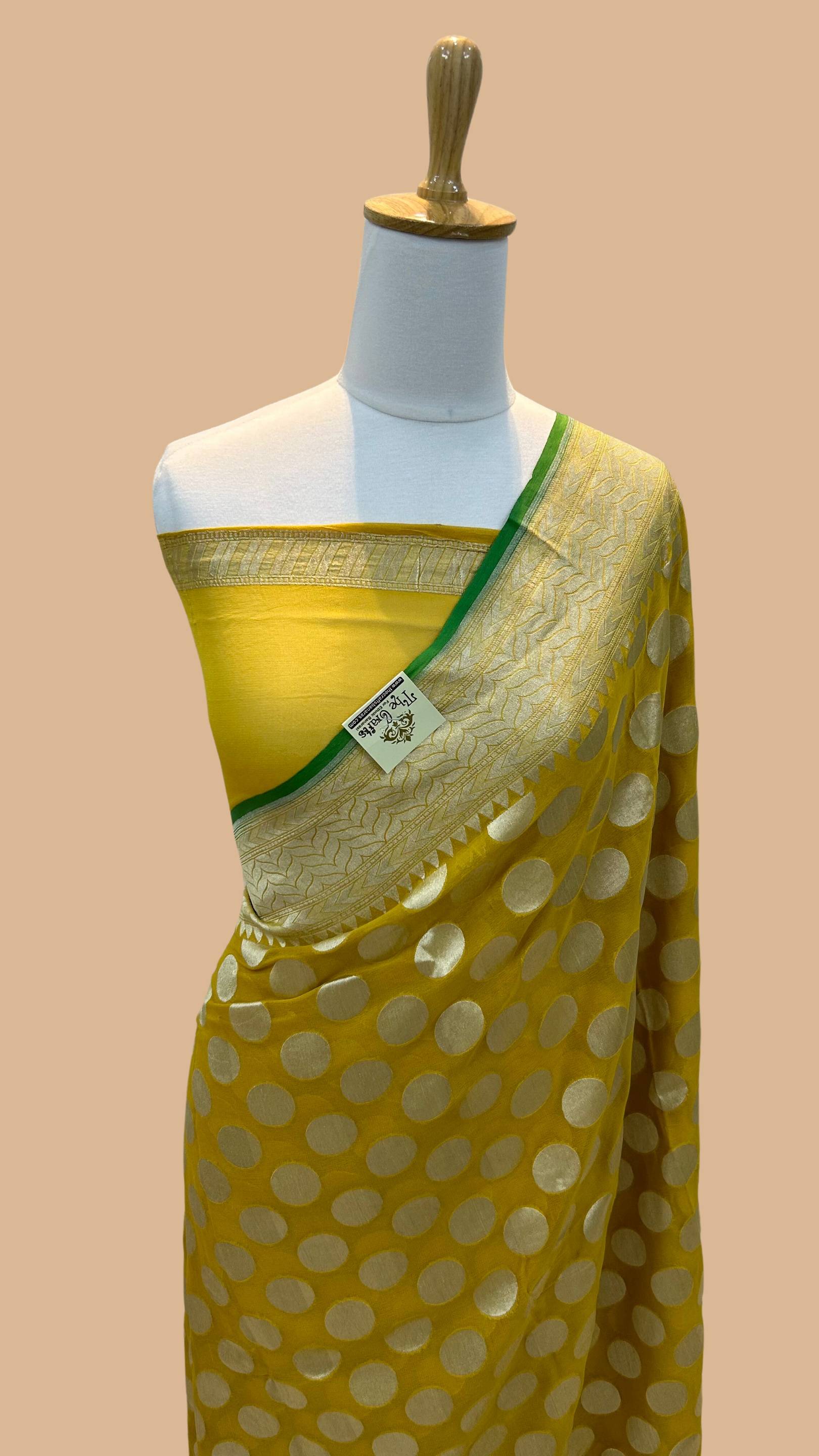 Khaddi Georgette Saree Banarasi - Water Zari