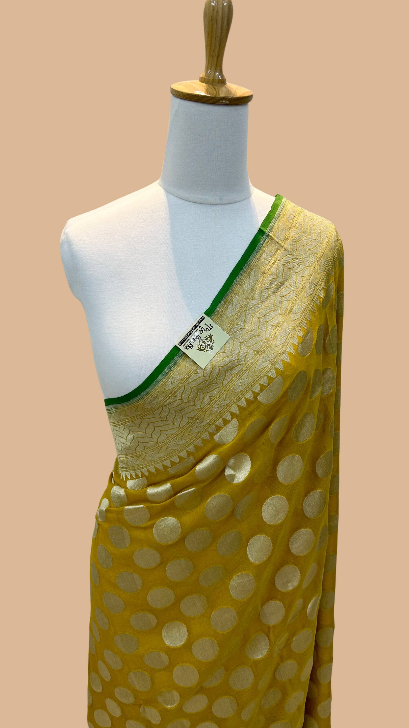 Khaddi Georgette Saree Banarasi - Water Zari