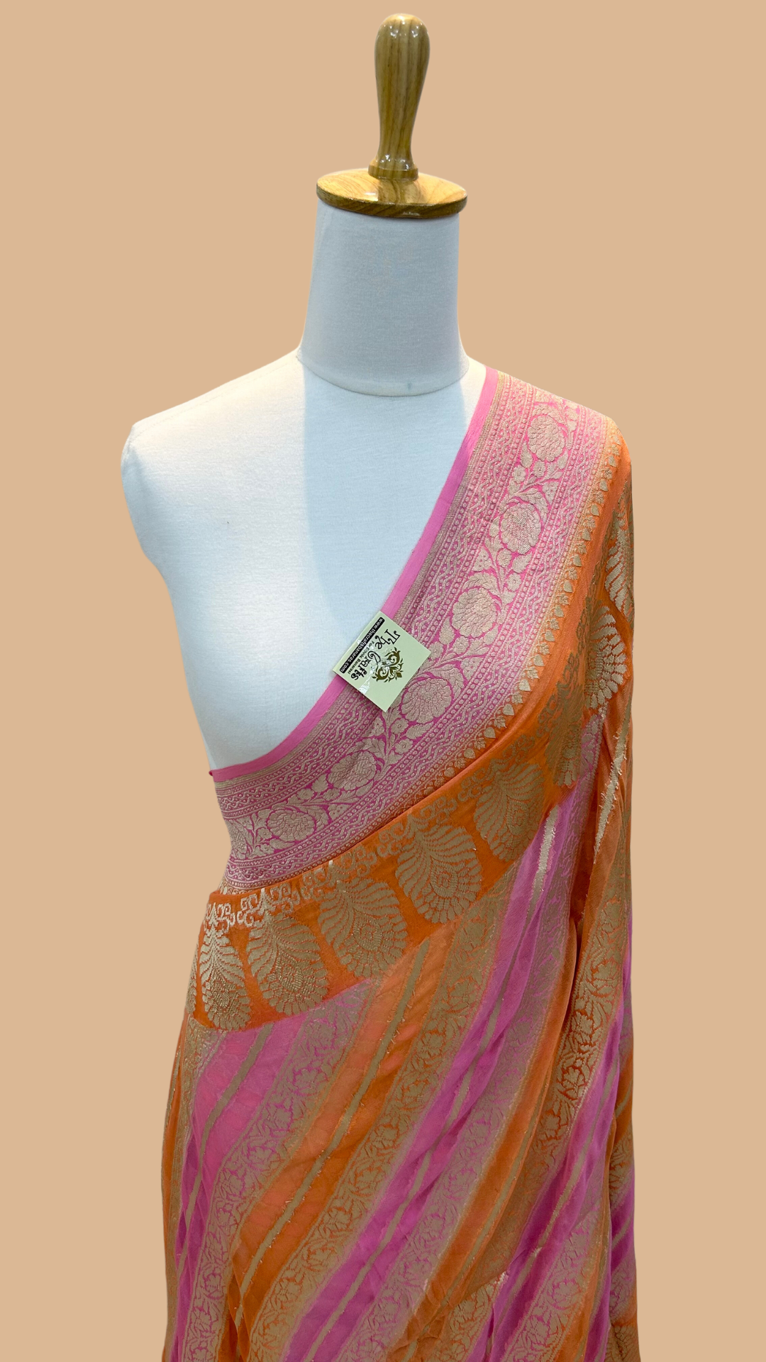 Khaddi Georgette Handloom Banarasi Saree