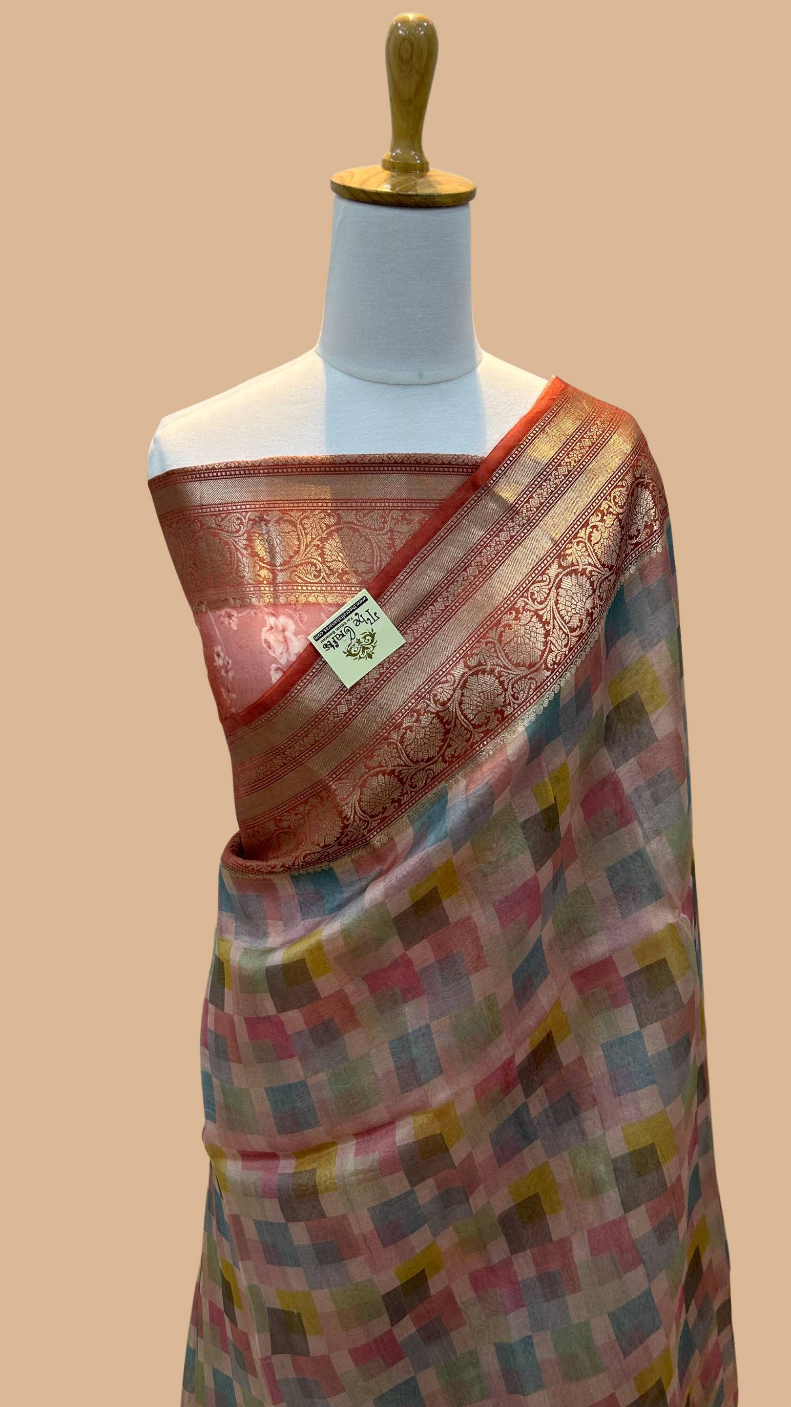 Pure Kora Silk Handloom Banarasi Saree