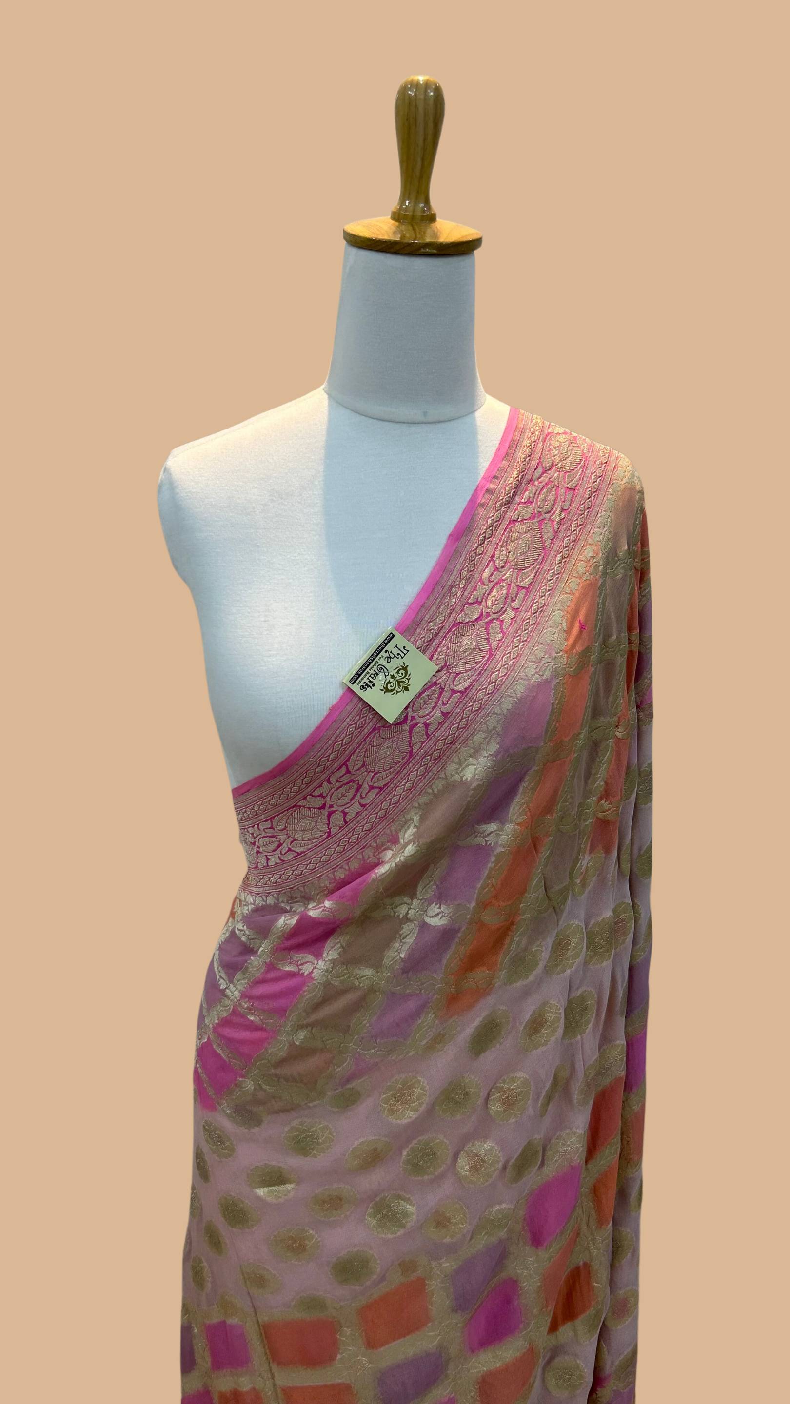 Khaddi Georgette Handloom Banarasi Saree