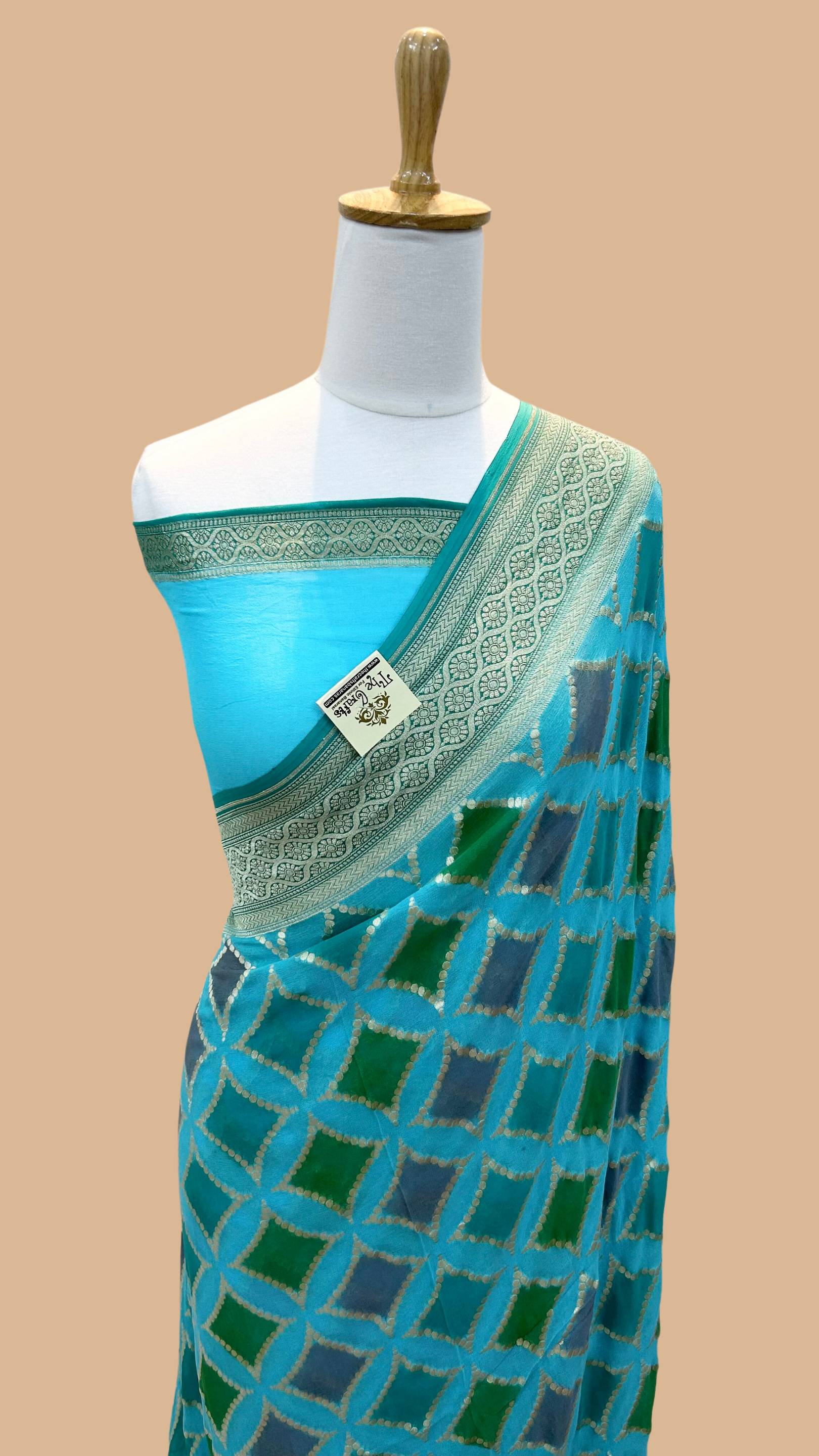 Khaddi Georgette Handloom Banarasi Saree