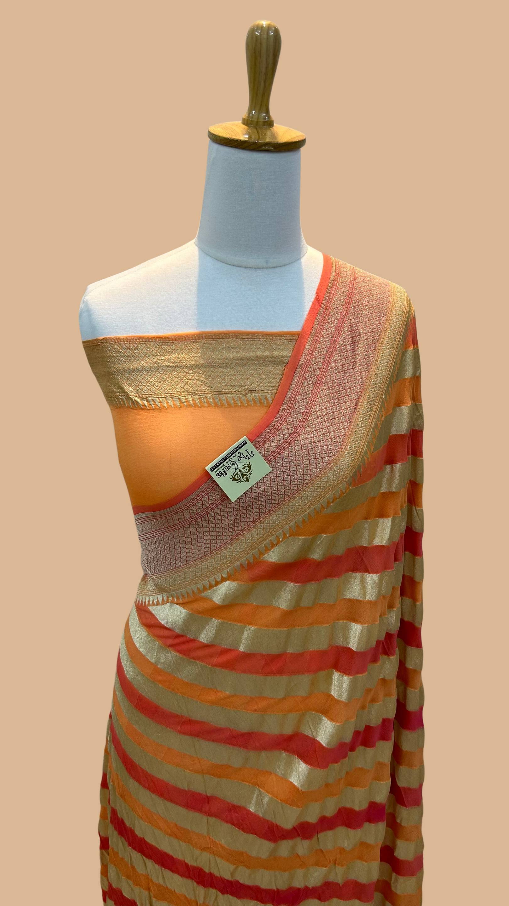 Khaddi Georgette Handloom Banarasi Saree