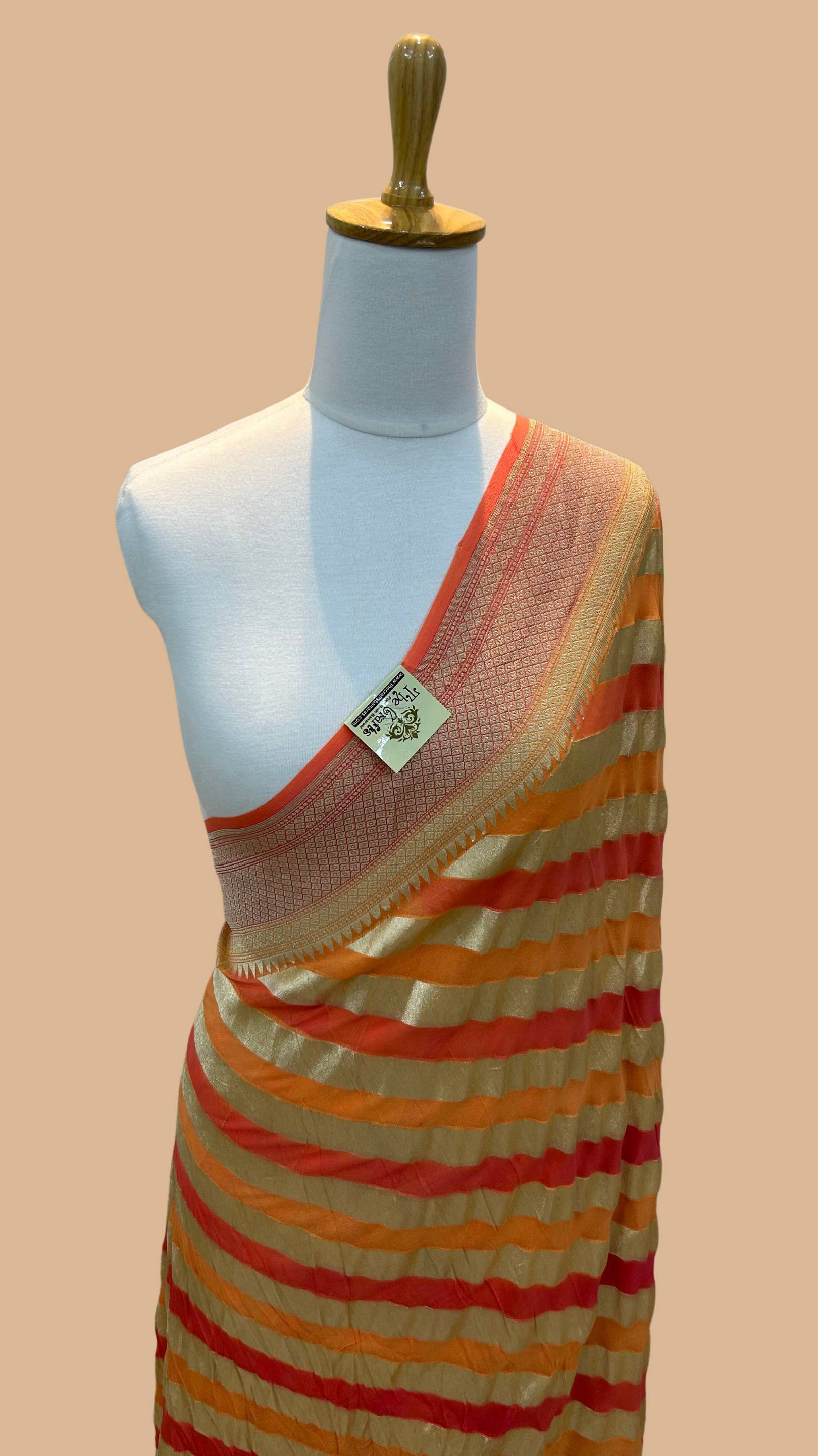 Khaddi Georgette Handloom Banarasi Saree