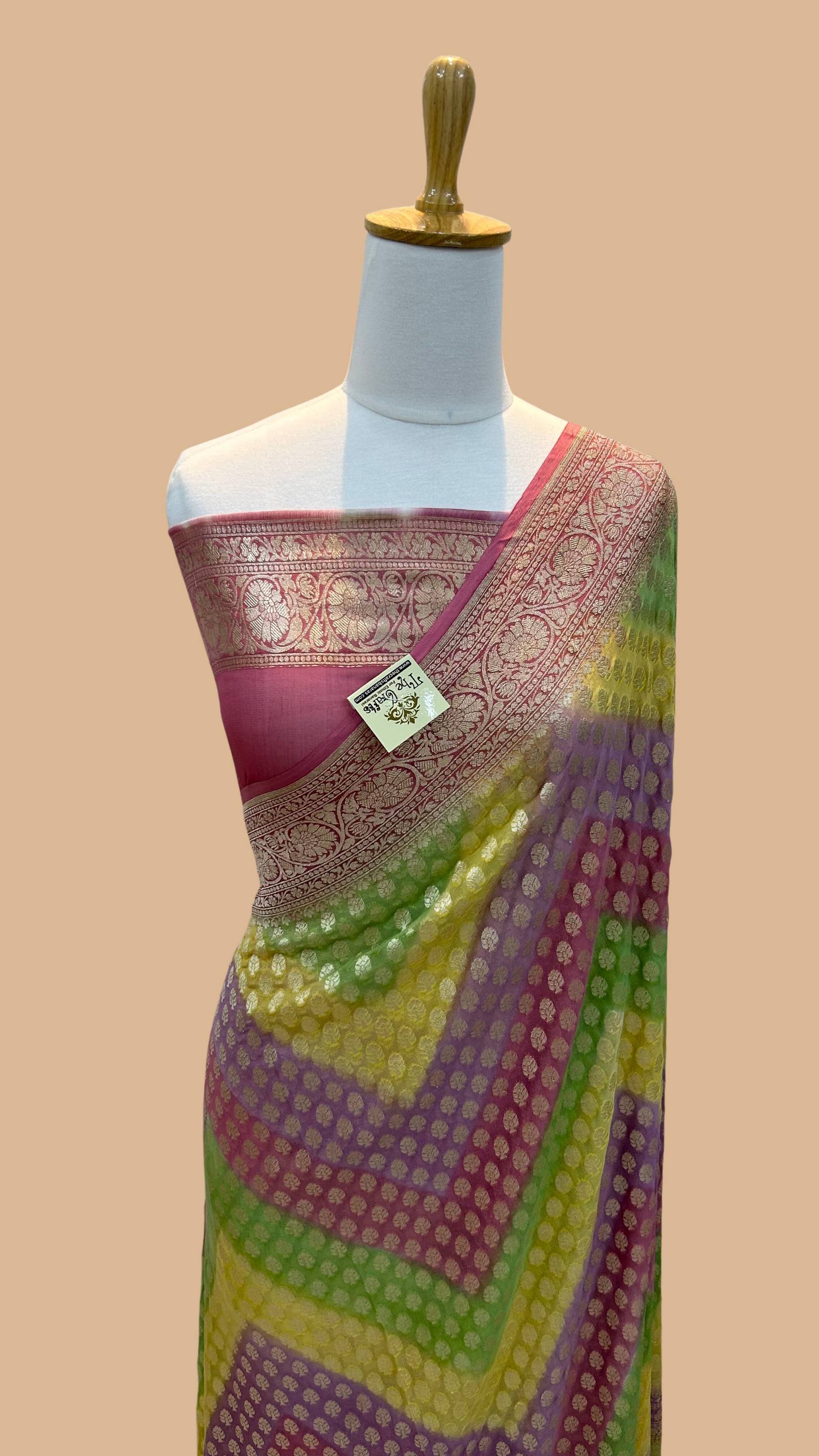 Khaddi Georgette Handloom Banarasi Saree