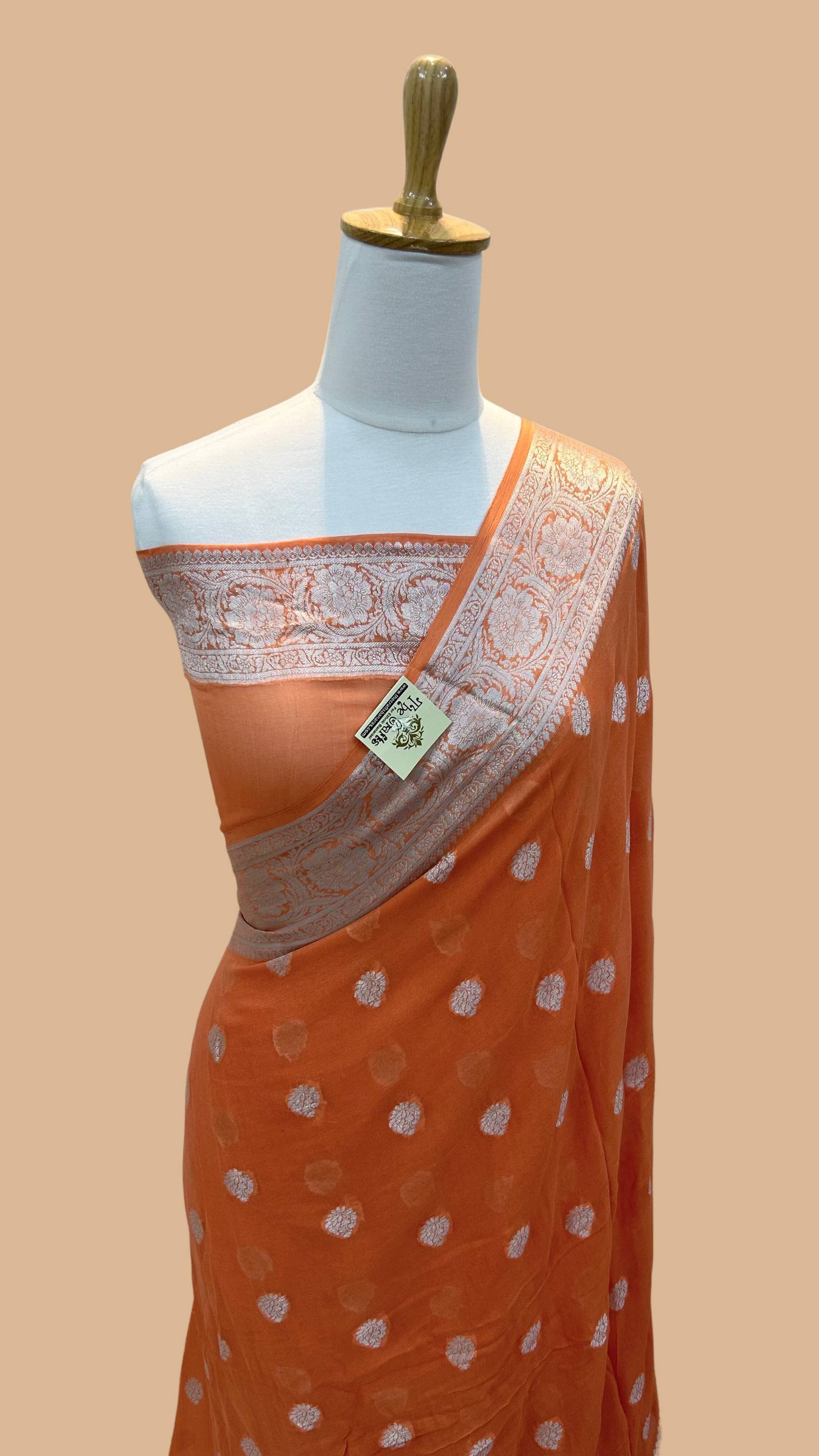 Pure Khaddi Chiffon Banarasi Saree