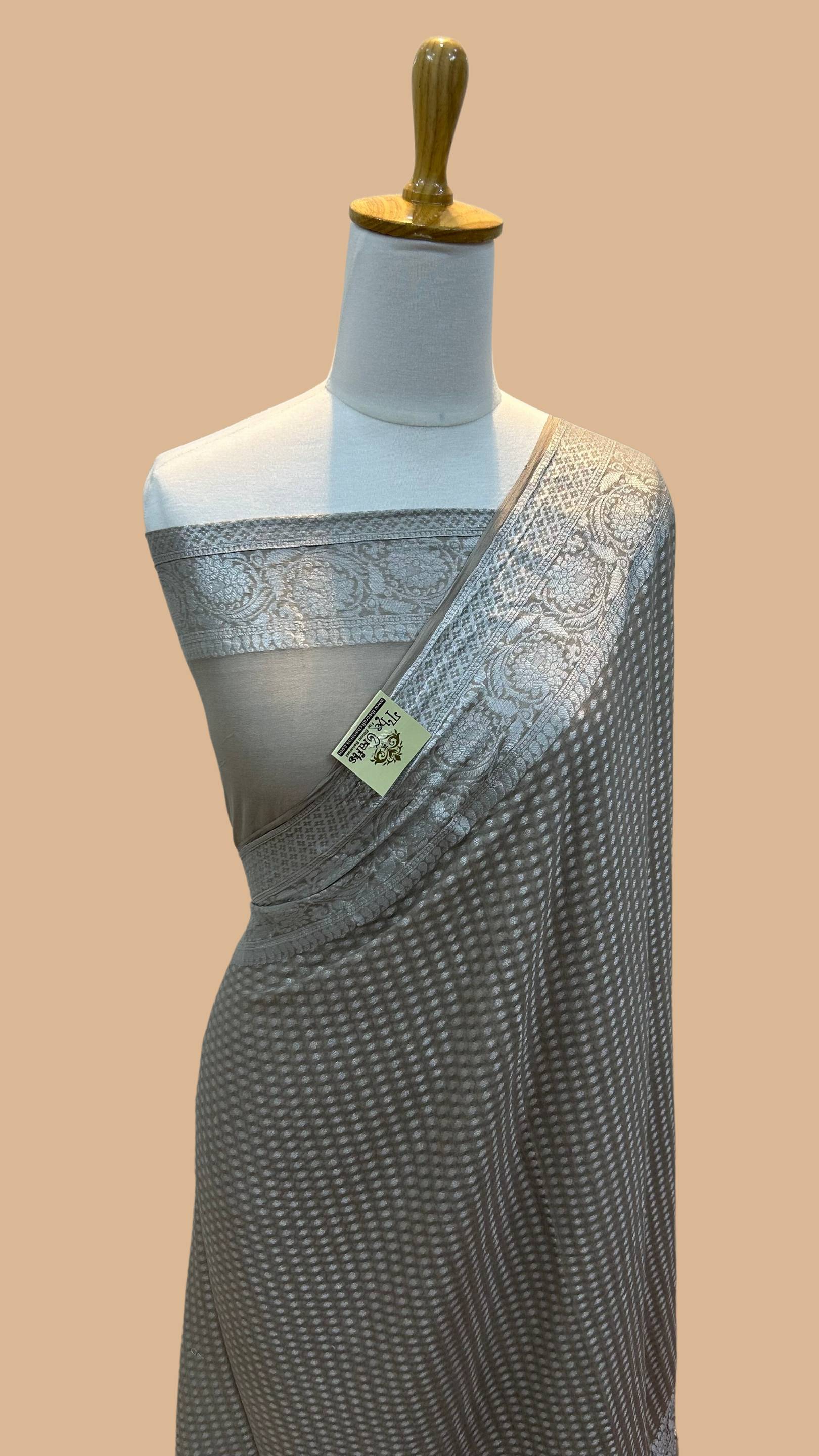 Pure Khaddi Chiffon Banarasi Saree