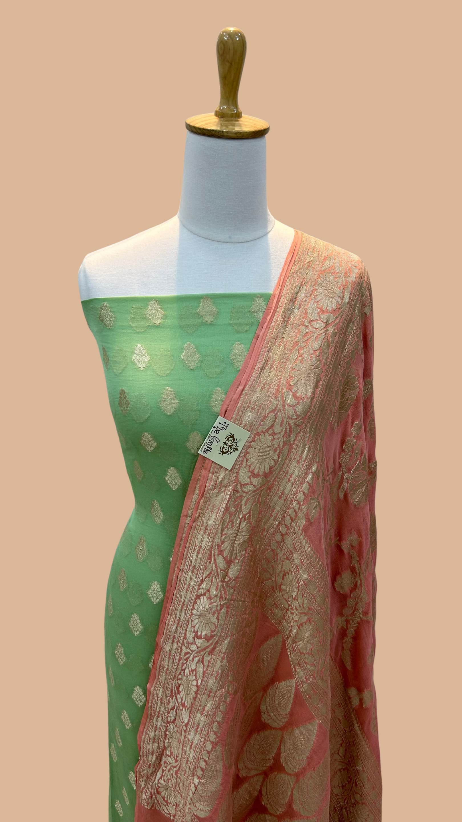 Banarasi Khaddi Georgette Dress Material