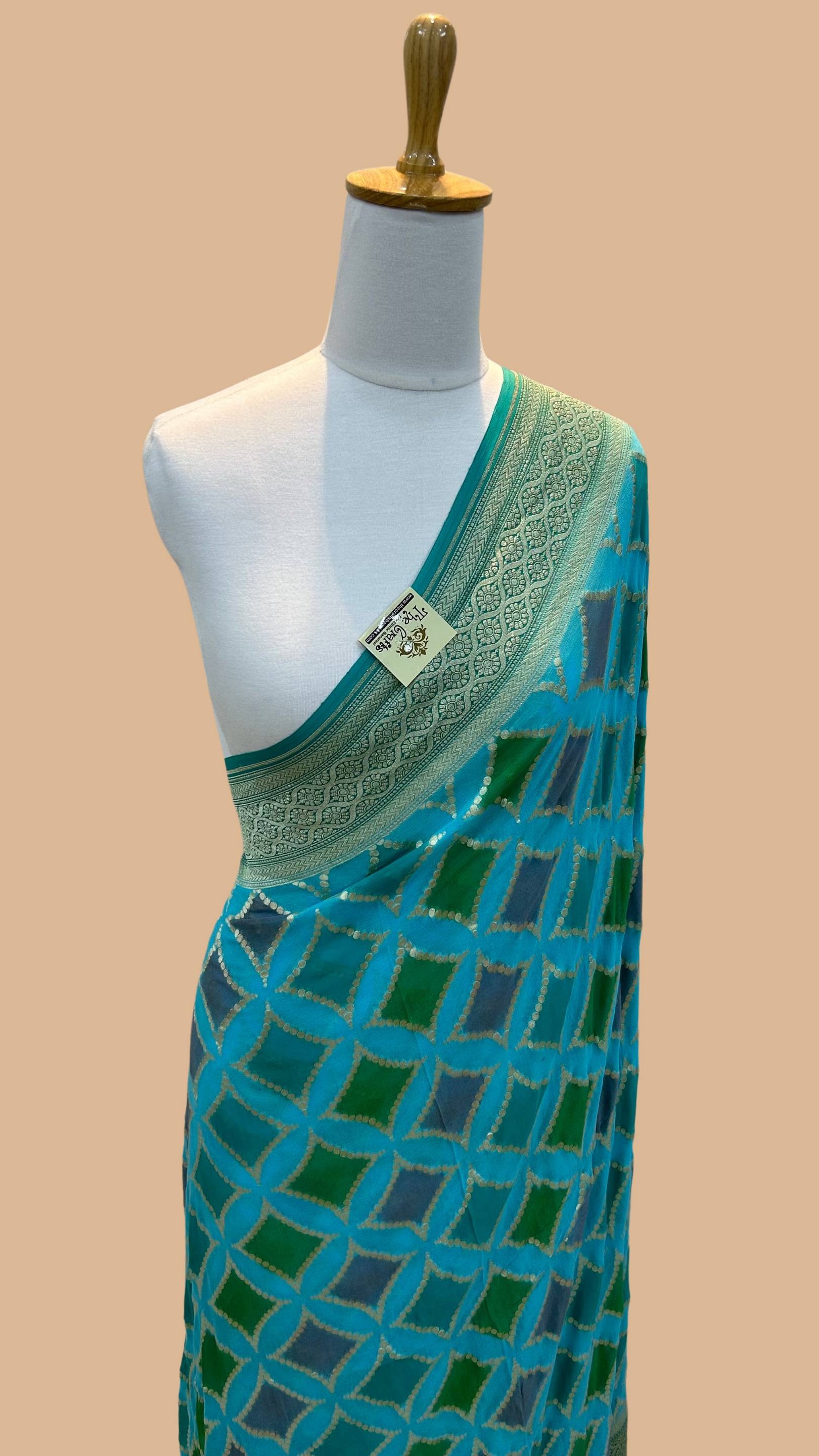 Khaddi Georgette Handloom Banarasi Saree