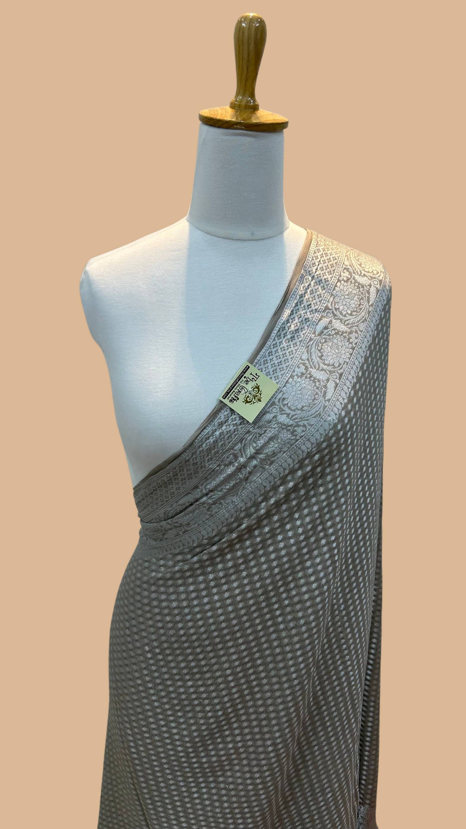 Pure Khaddi Chiffon Banarasi Saree