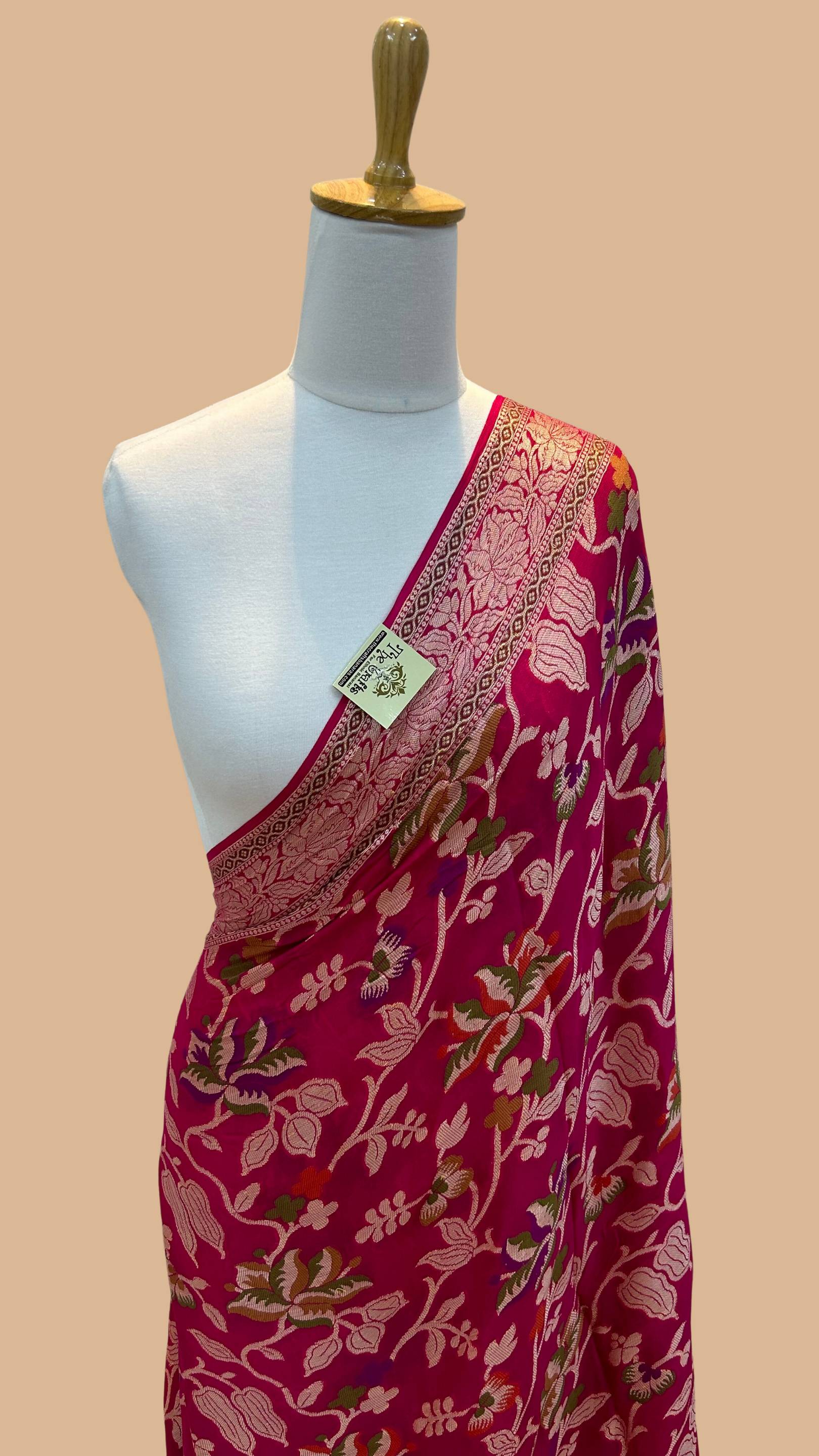 Pure Khaddi Chiffon Banarasi Saree