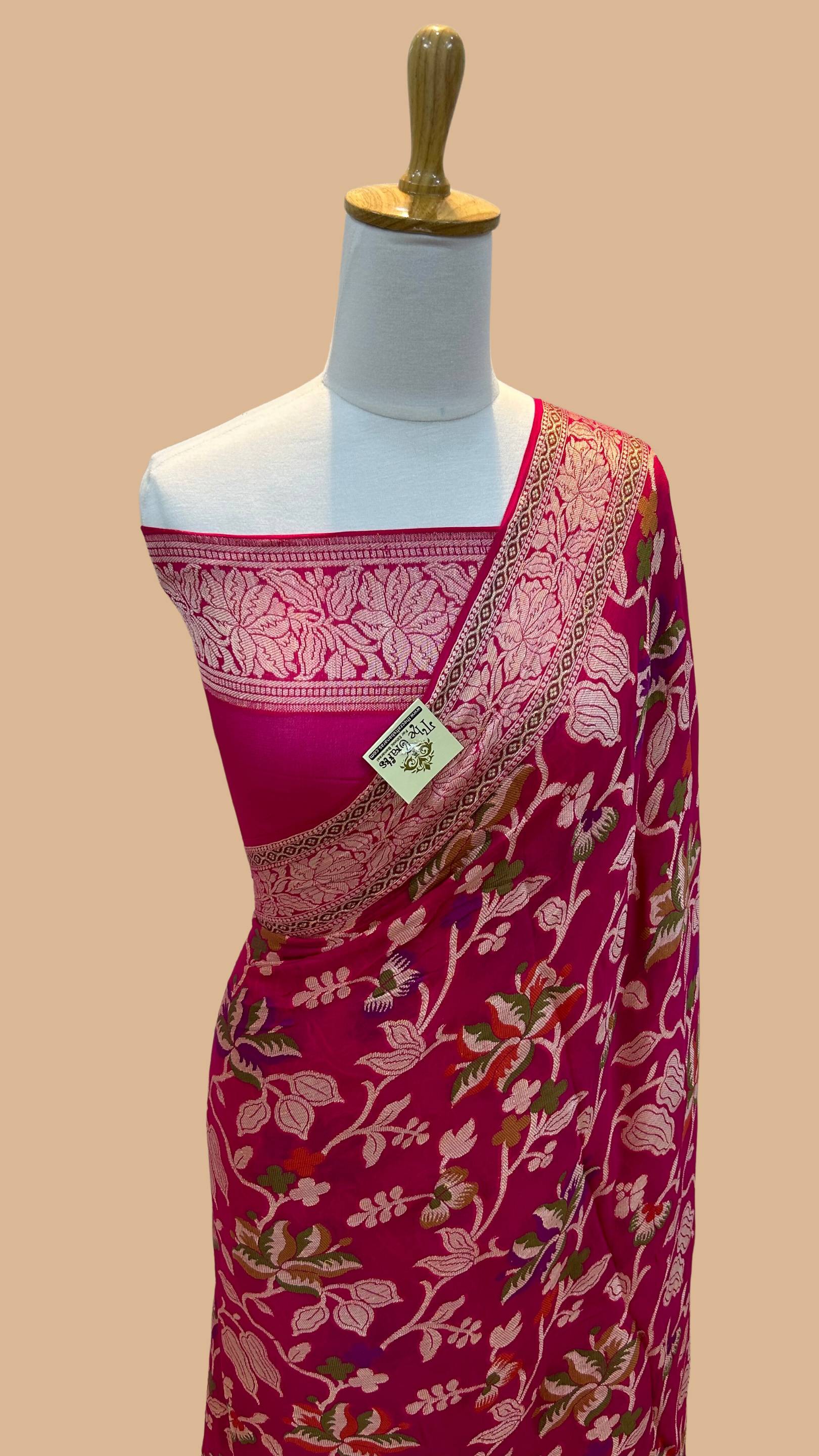 Pure Khaddi Chiffon Banarasi Saree