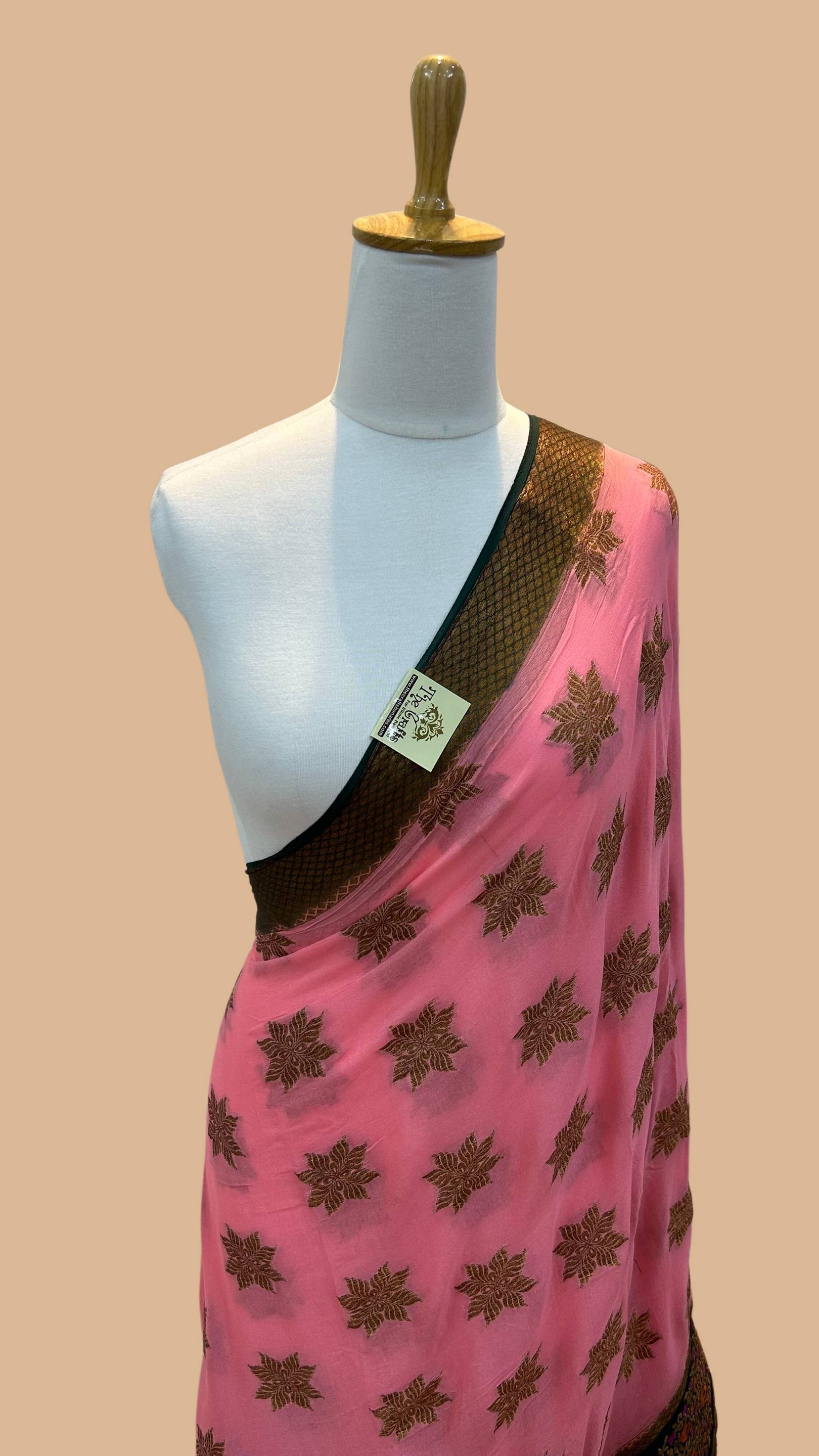 Pure Khaddi Chiffon Banarasi Saree