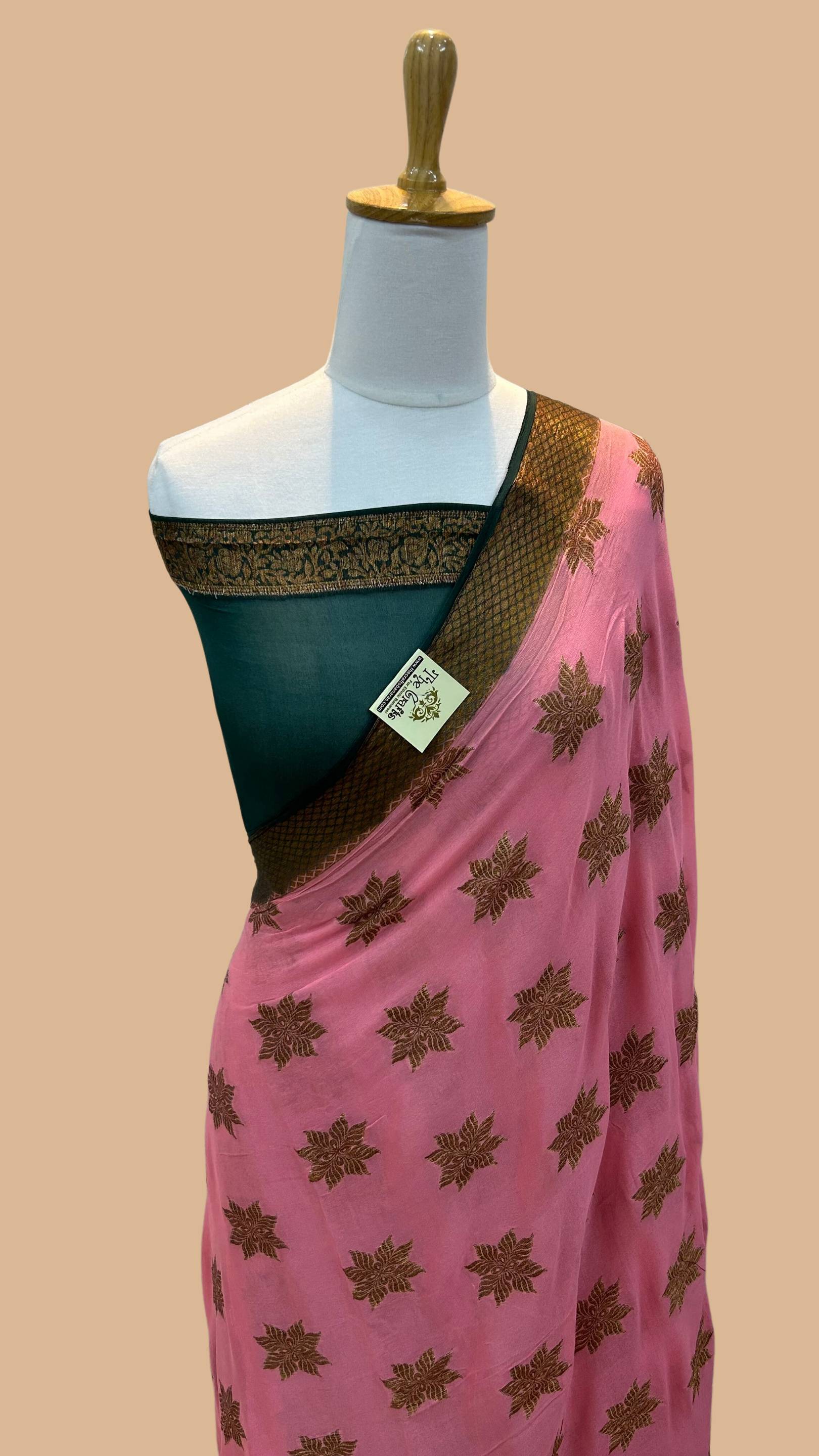 Pure Khaddi Chiffon Banarasi Saree