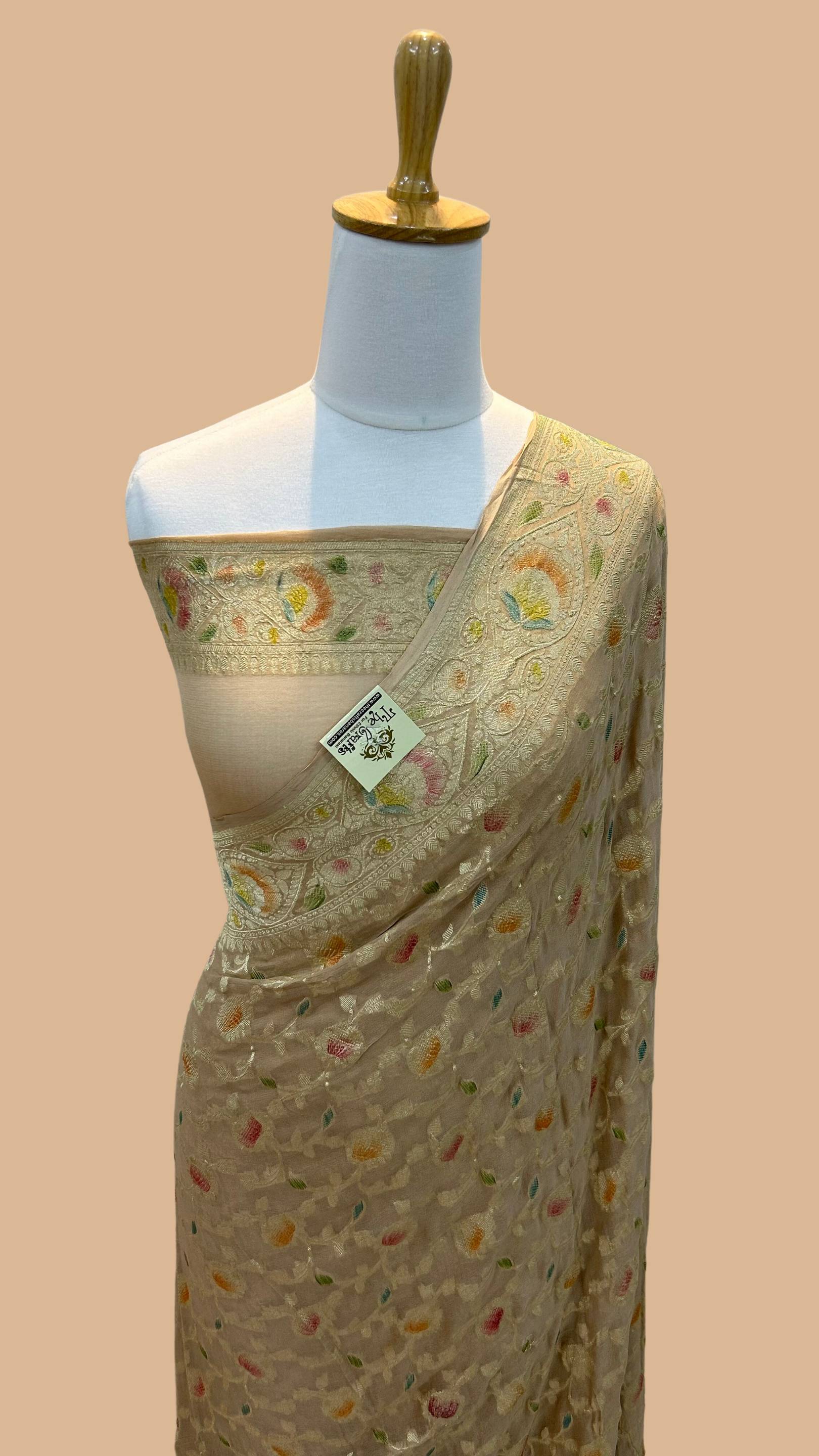 Khaddi Georgette Handloom Banarasi Saree