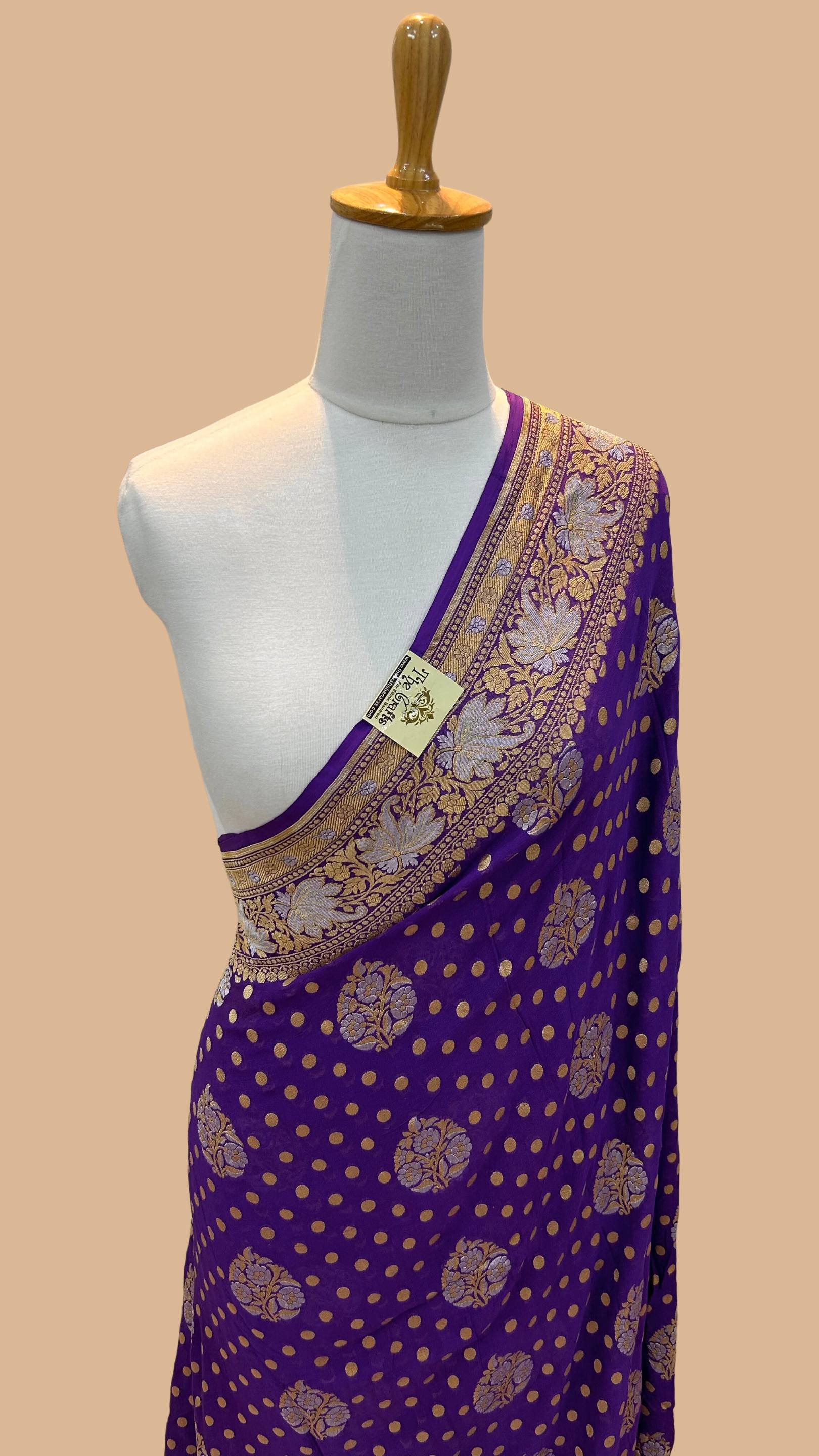 Khaddi Georgette Banarasi Saree - Sona Roopa