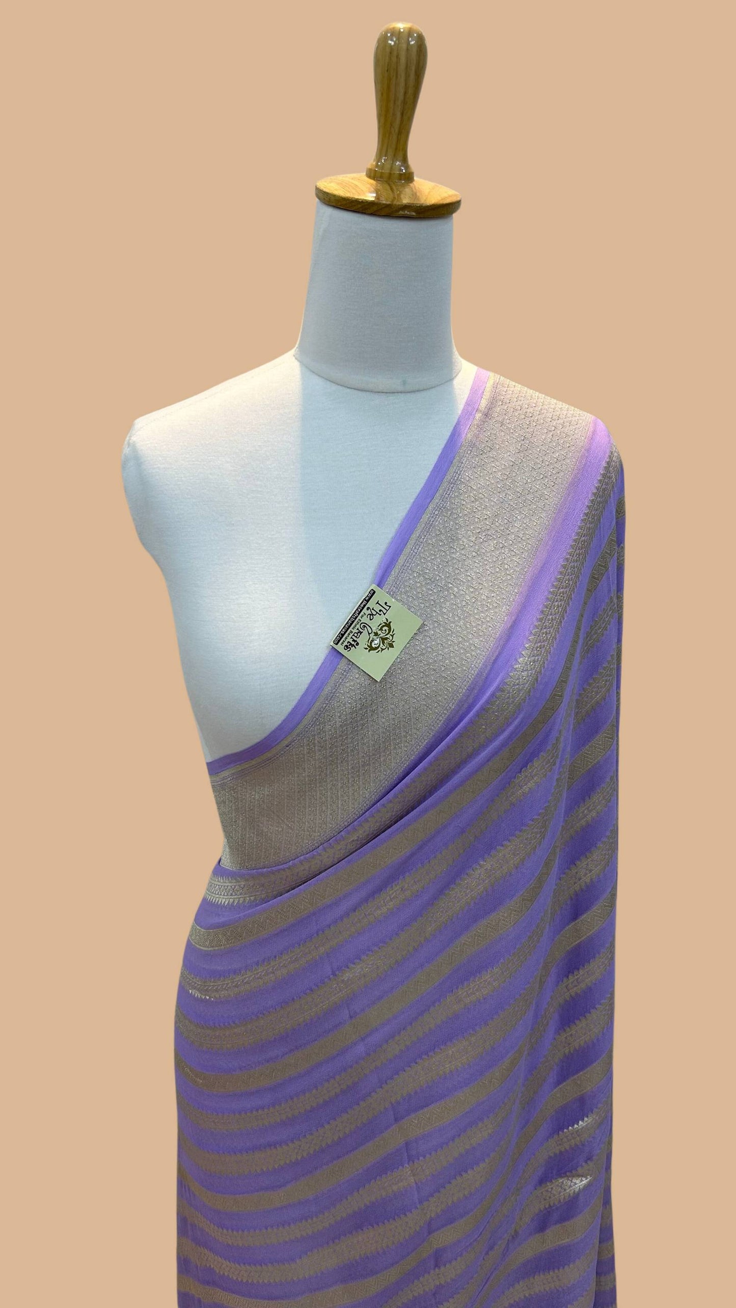 Khaddi Georgette Handloom Banarasi Saree