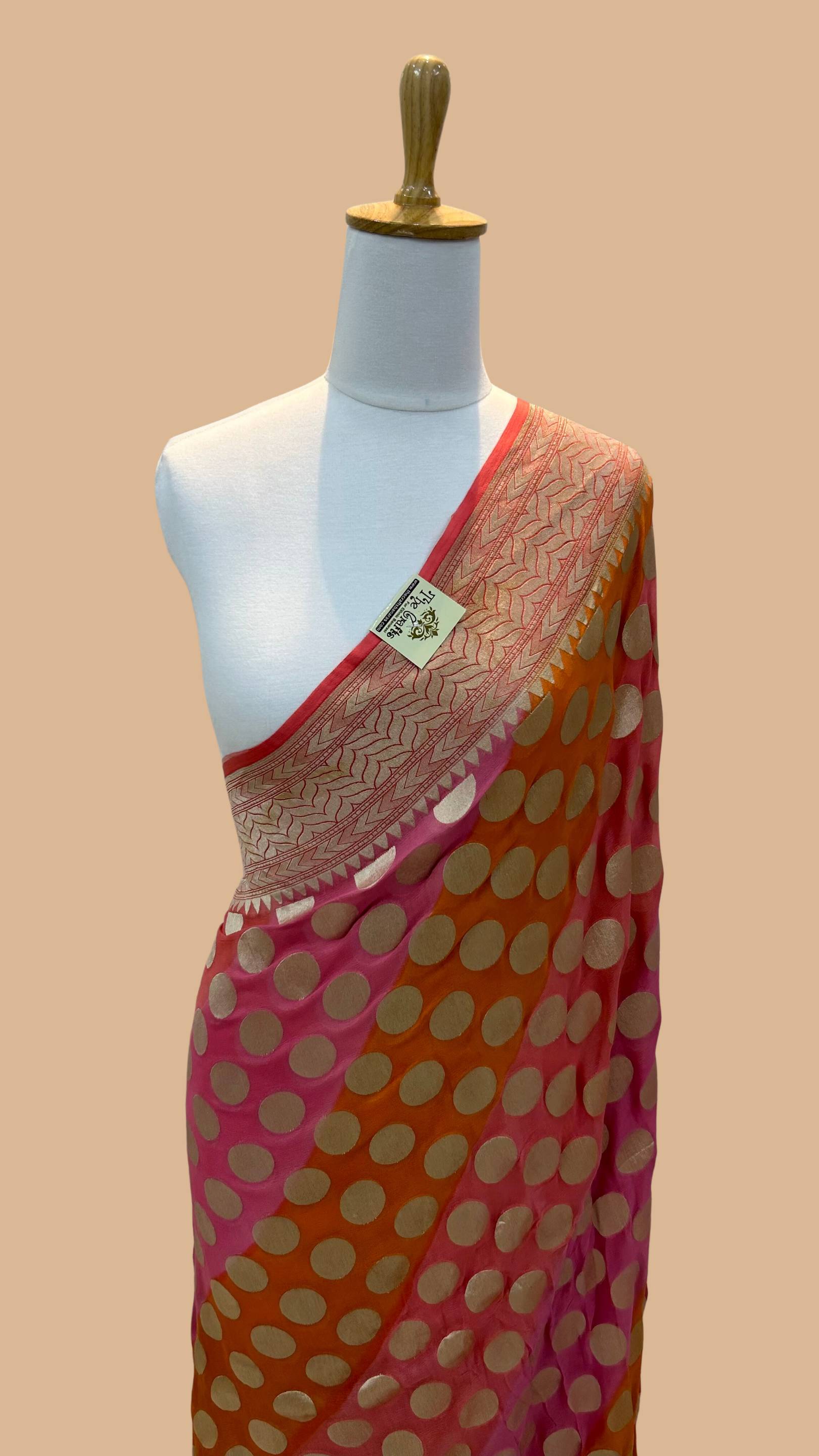 Khaddi Georgette Handloom Banarasi Saree