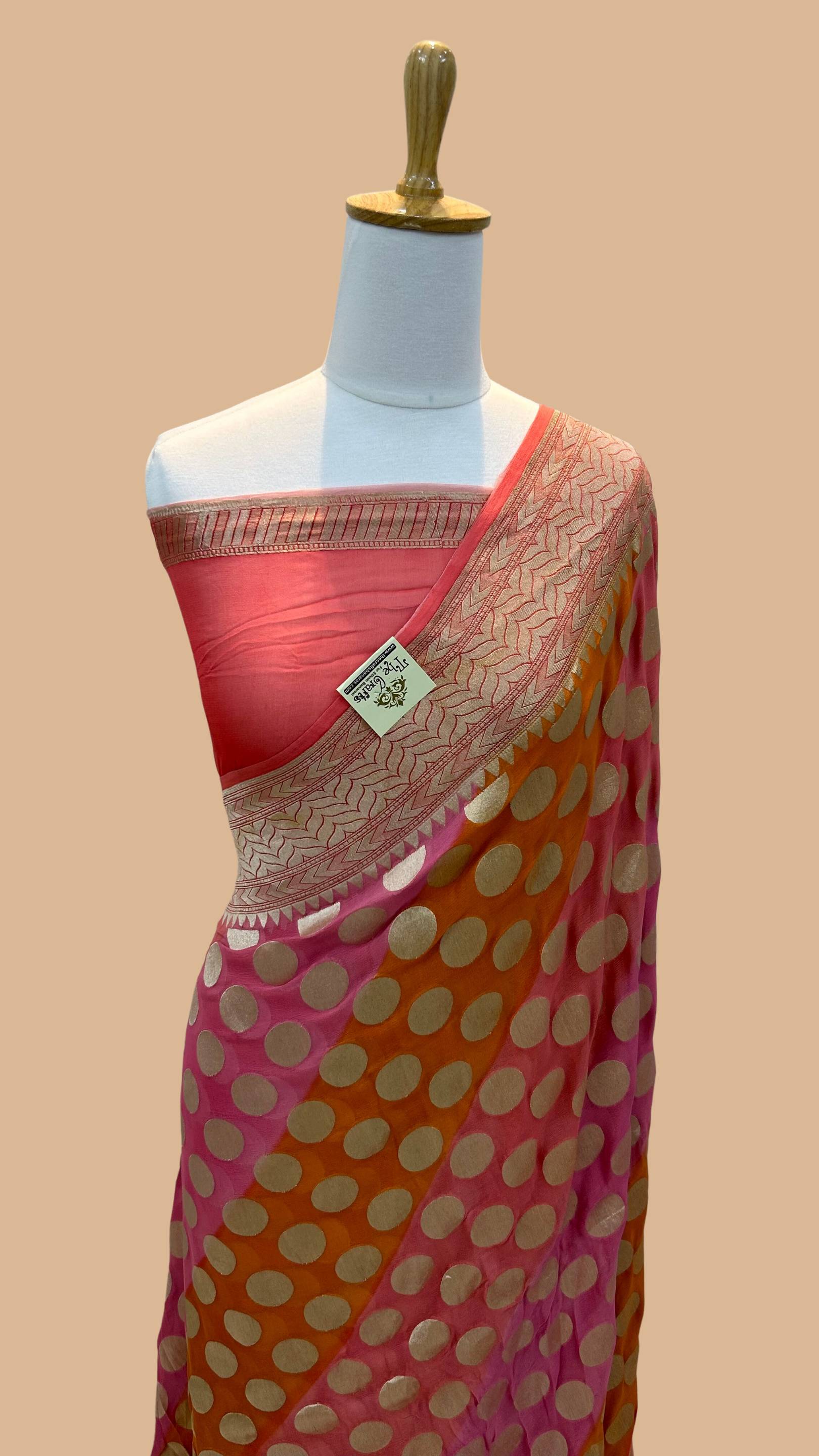 Khaddi Georgette Handloom Banarasi Saree