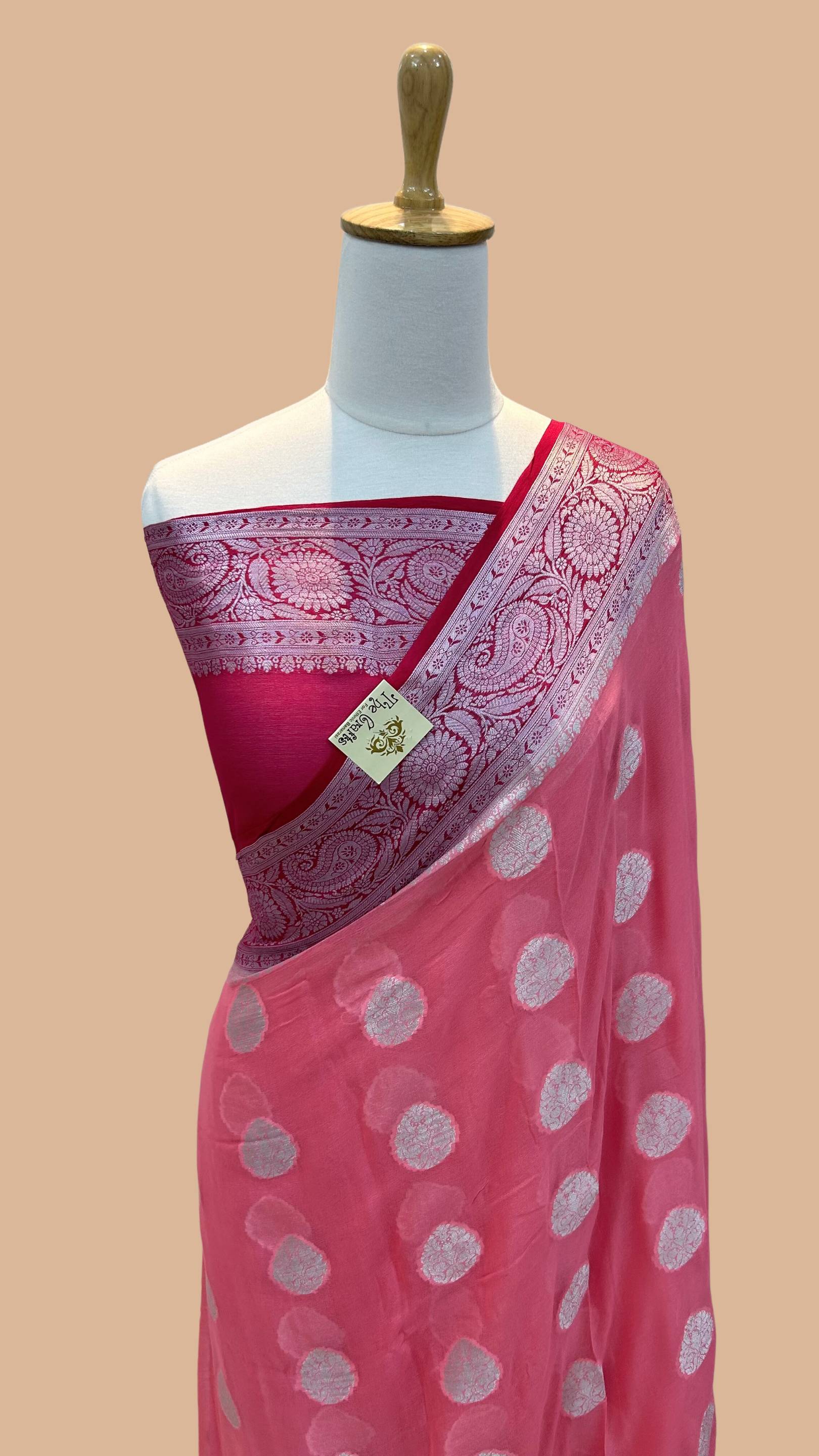 Pure Khaddi Chiffon Banarasi Saree