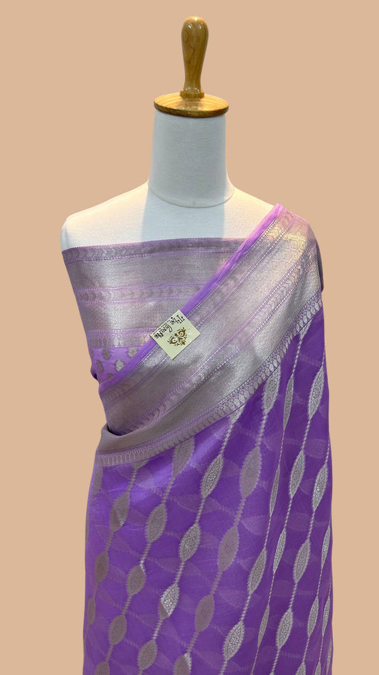 Pure Kora Silk Handloom Banarasi Saree