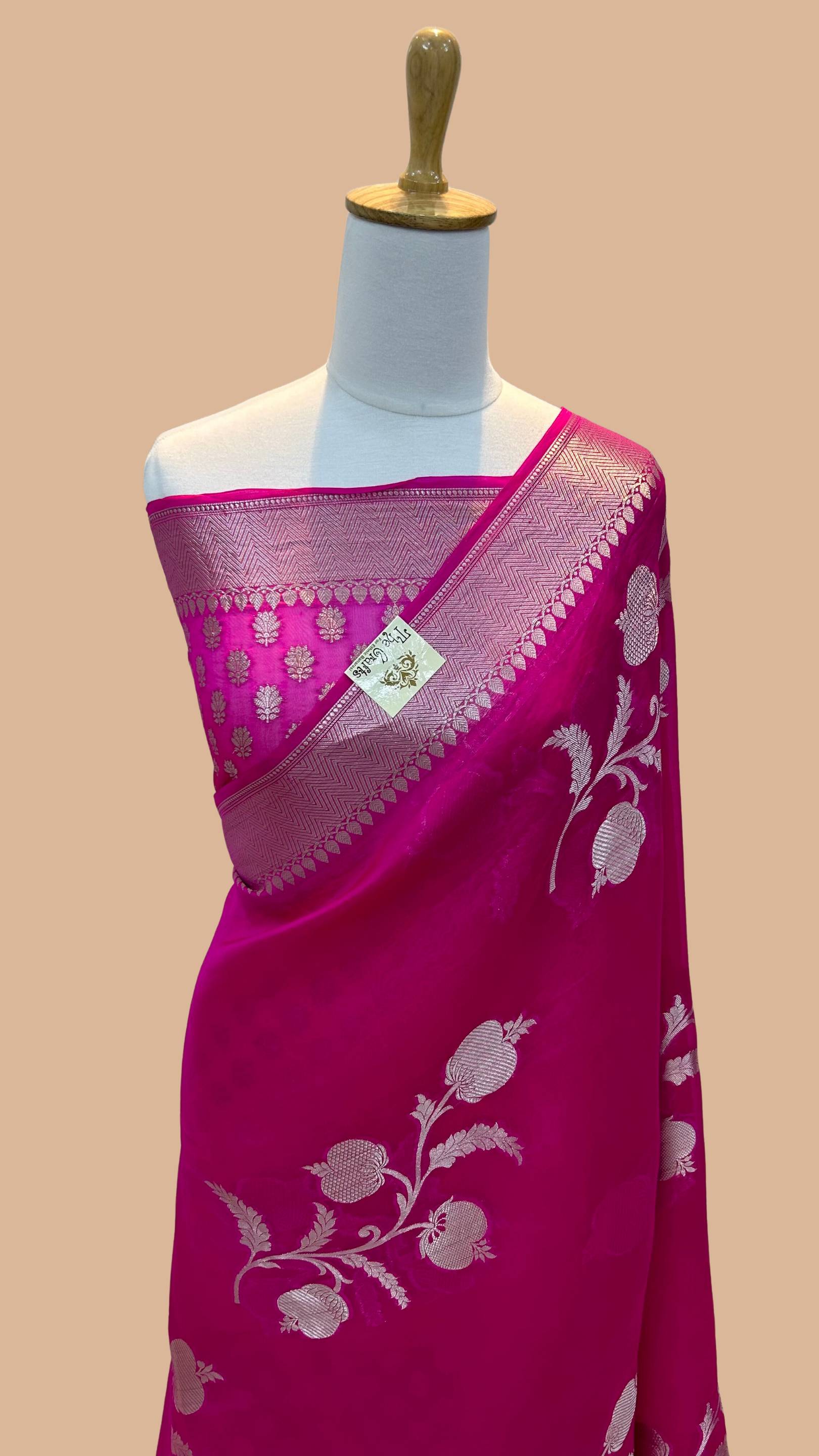 Pure Kora Silk Handloom Banarasi Saree